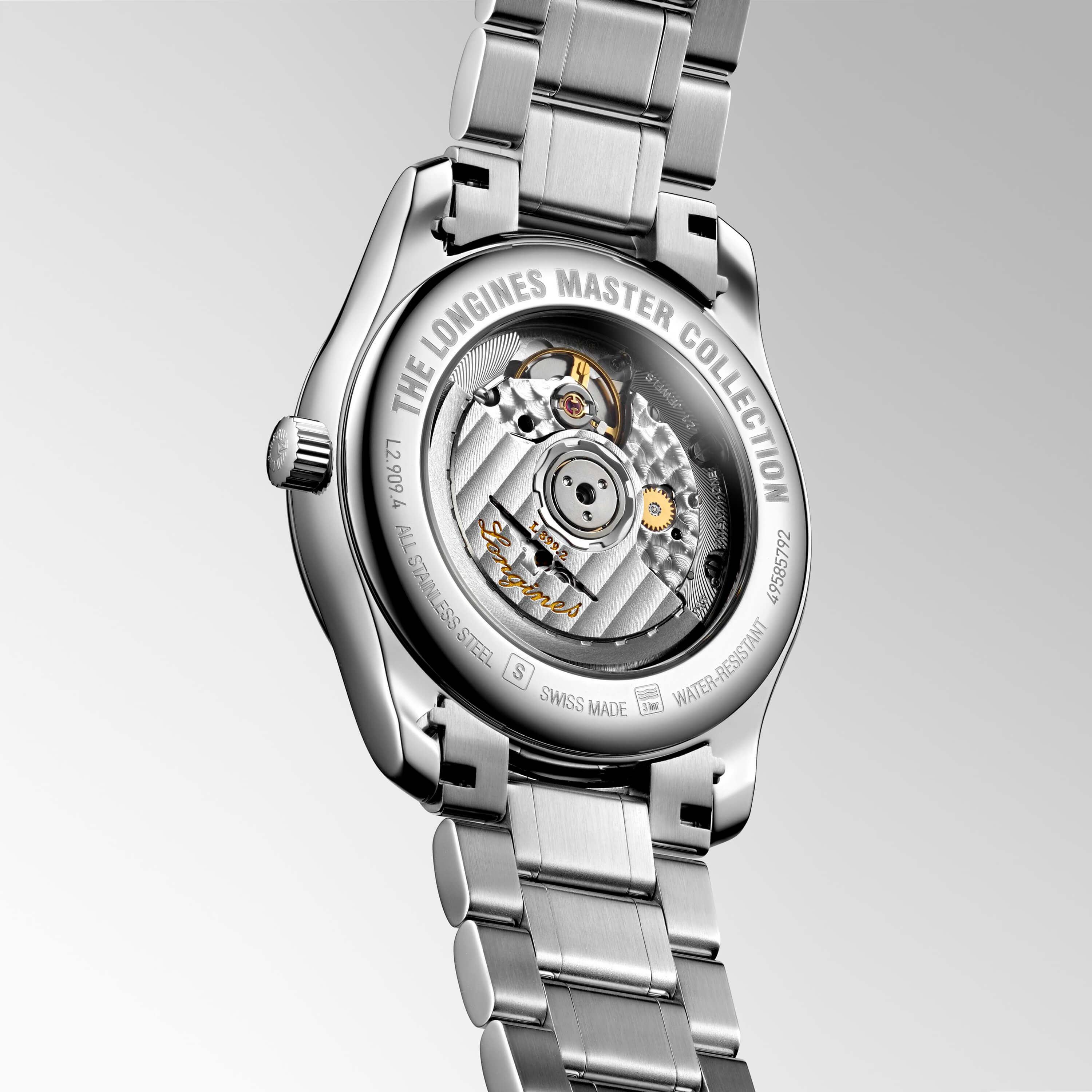 Longines Master Collection Watch Silver Dial Steel Bracelet, 40mm