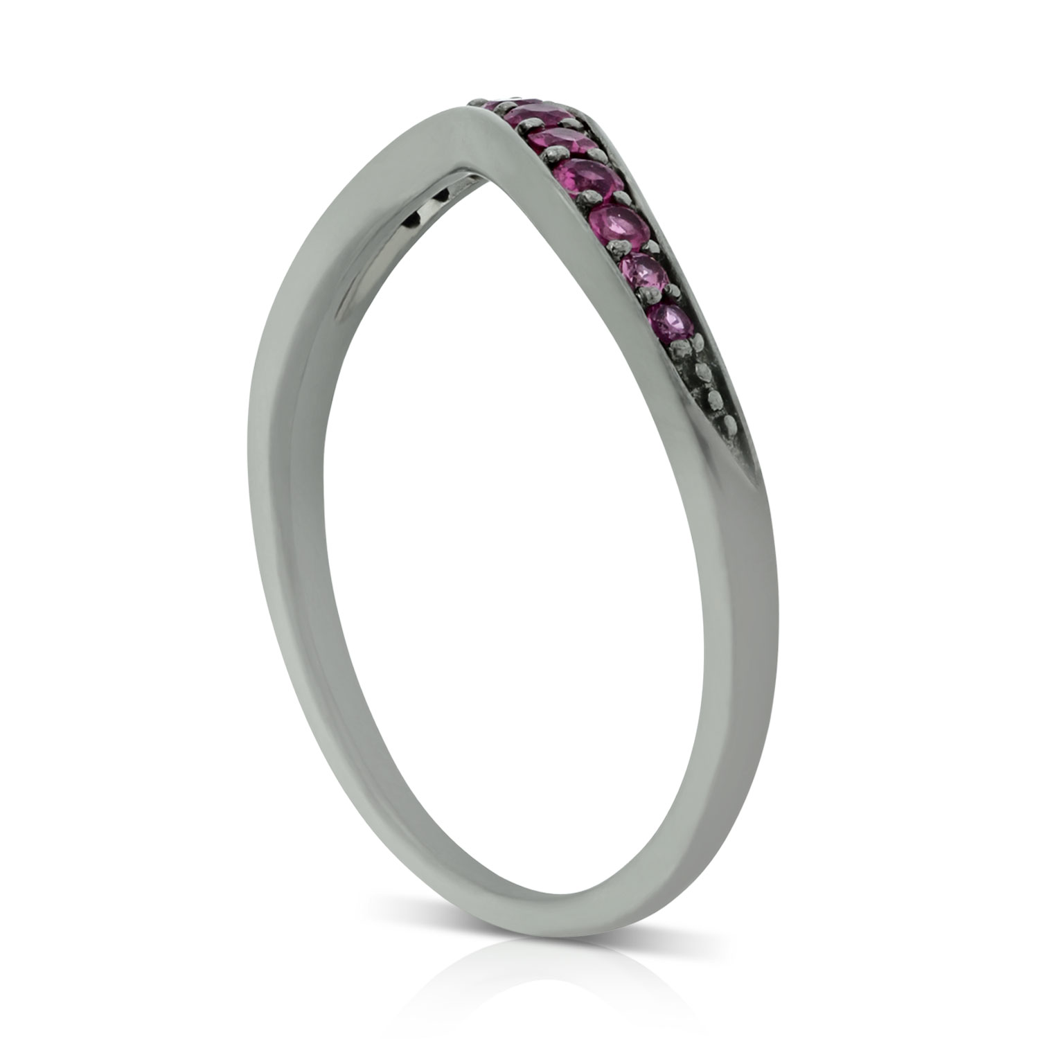 Pink Tourmaline Wave Ring