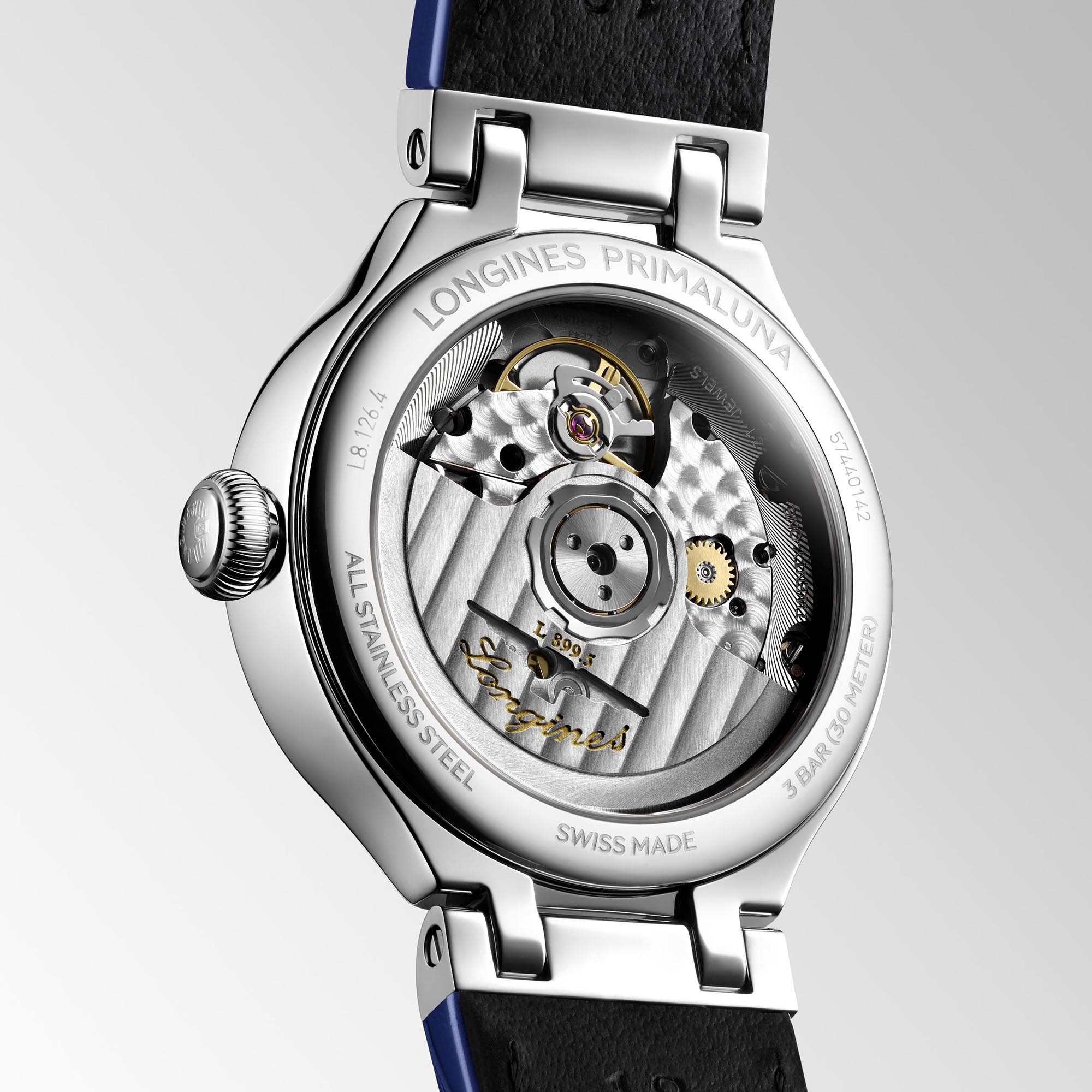 Longines Primaluna Moonphase White Dial Watch, 34mm