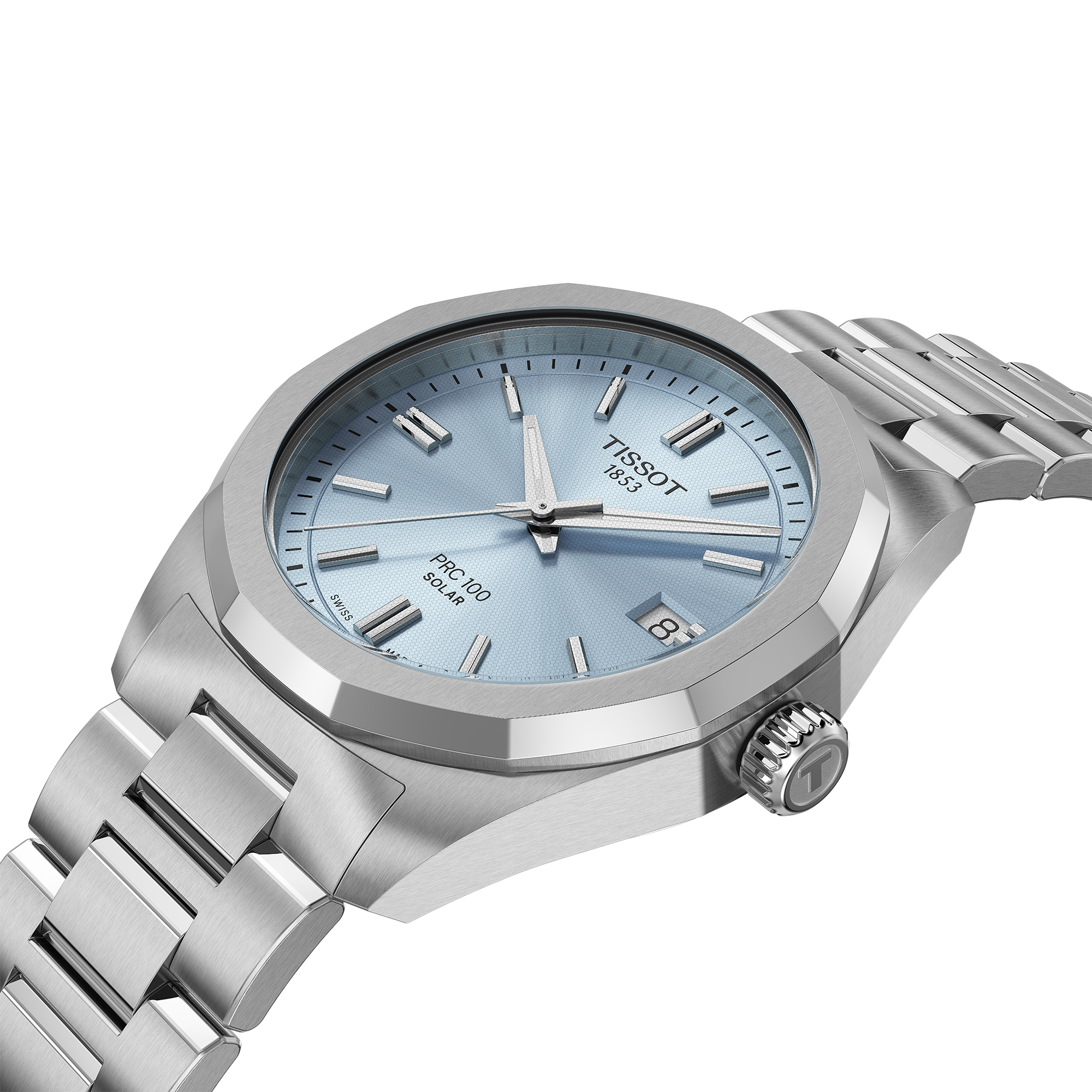 TISSOT PRC 100 Solar Blue Dial Watch, 34mm