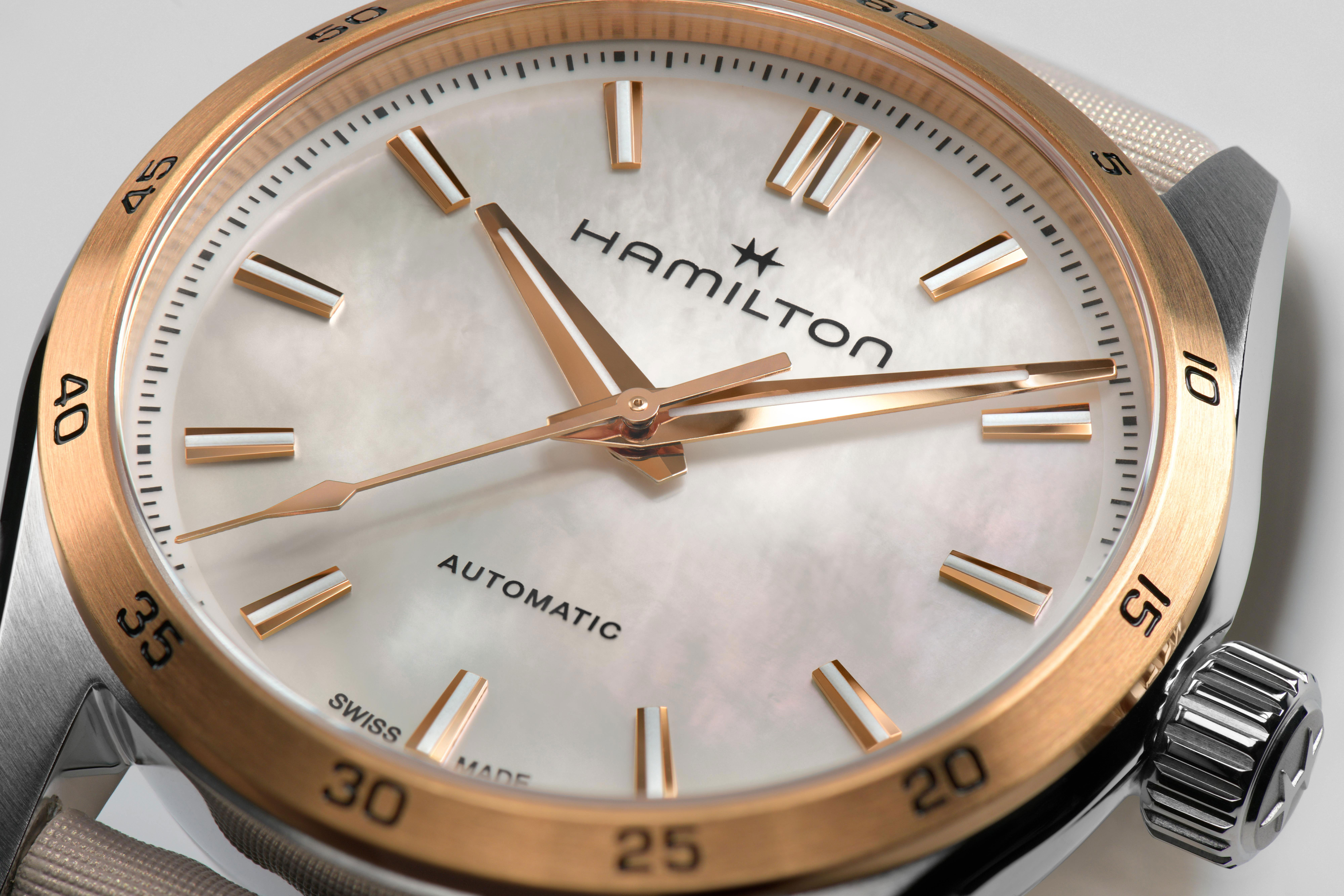 Hamilton Jazzmaster Performer Auto Mother Of Pearl Dial Watch, 34mm