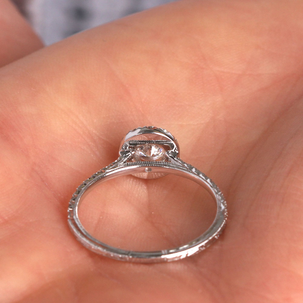 Halo Diamond Engagement Ring 14K