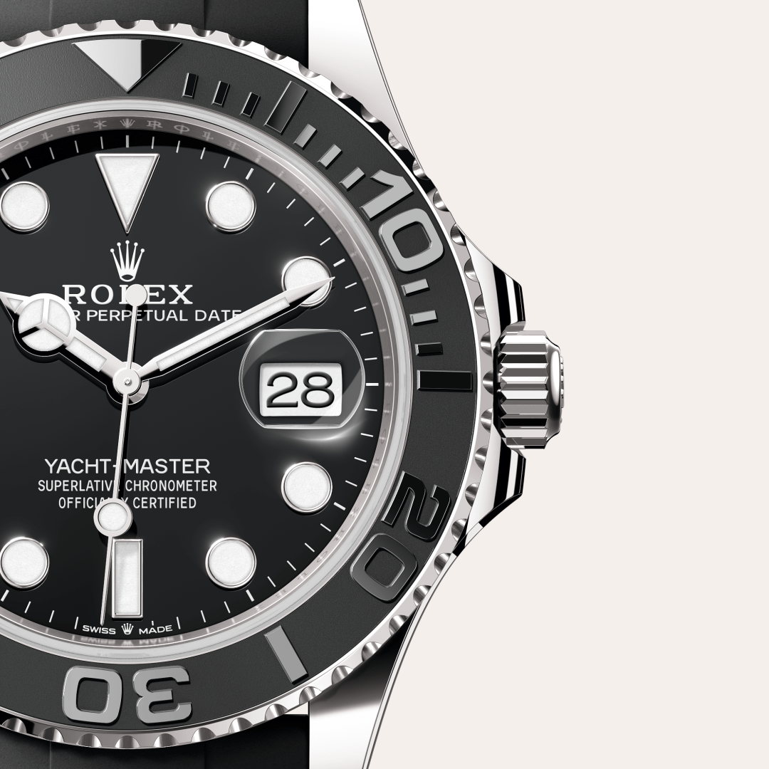 rolex yacht-master in 18 ct white gold, m226659-0002 - watch dial - ben bridge