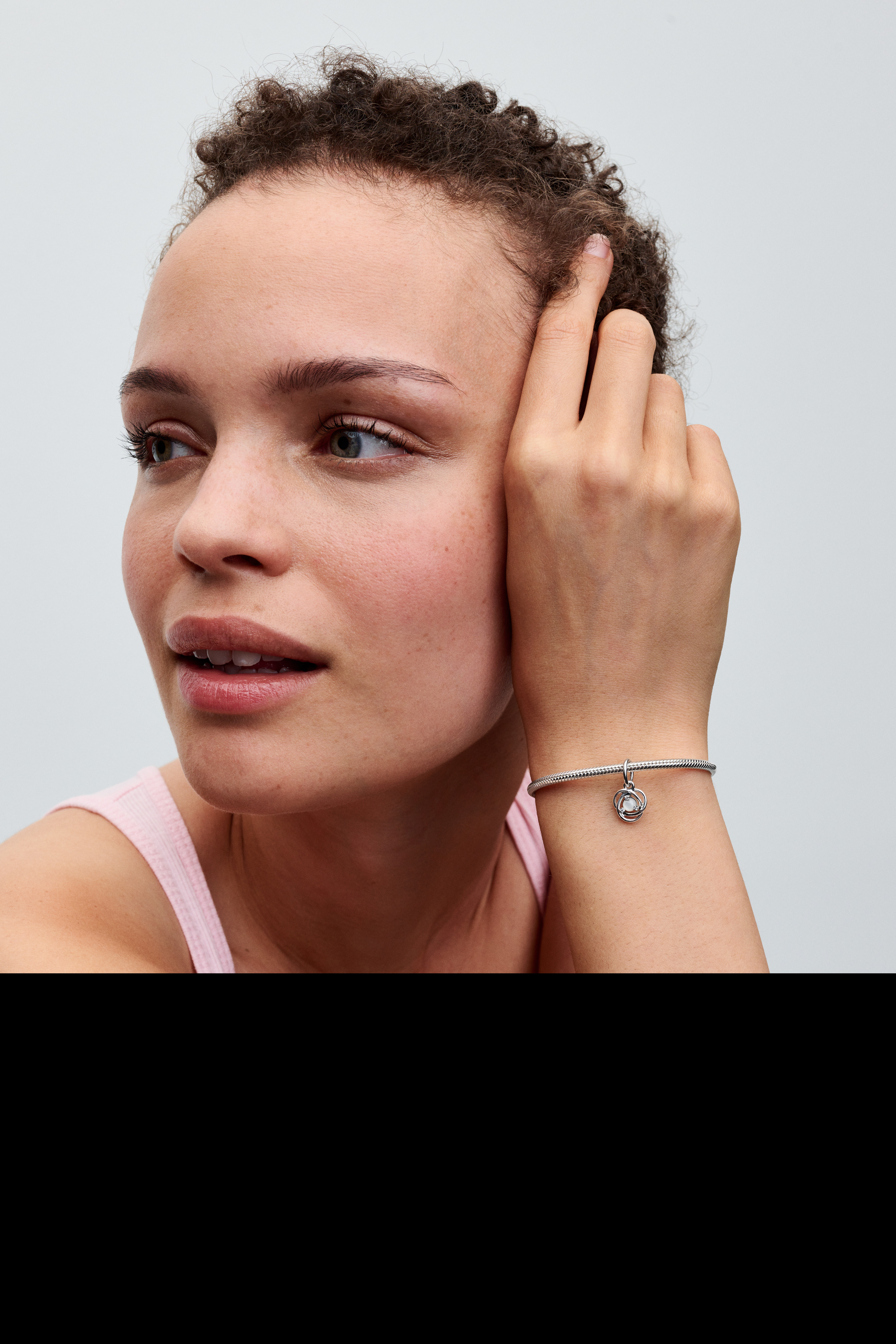 Pandora White Eternity Circle Dangle Charm