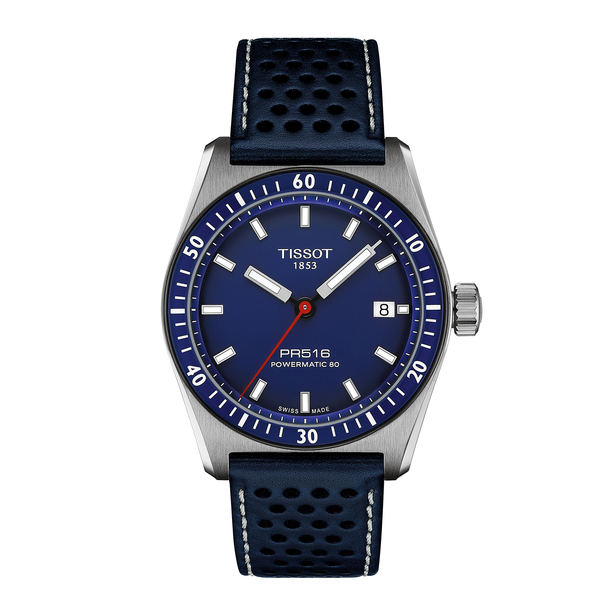 TISSOT PR516 Powermatic 80 Blue Dial Watch, 38mm