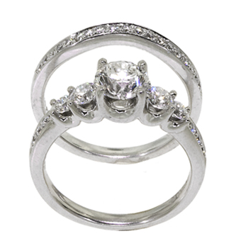 Diamond Bridal Set in Platinum