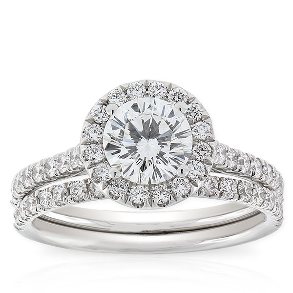 Ben Bridge Signature Diamond Bridal Set 18K