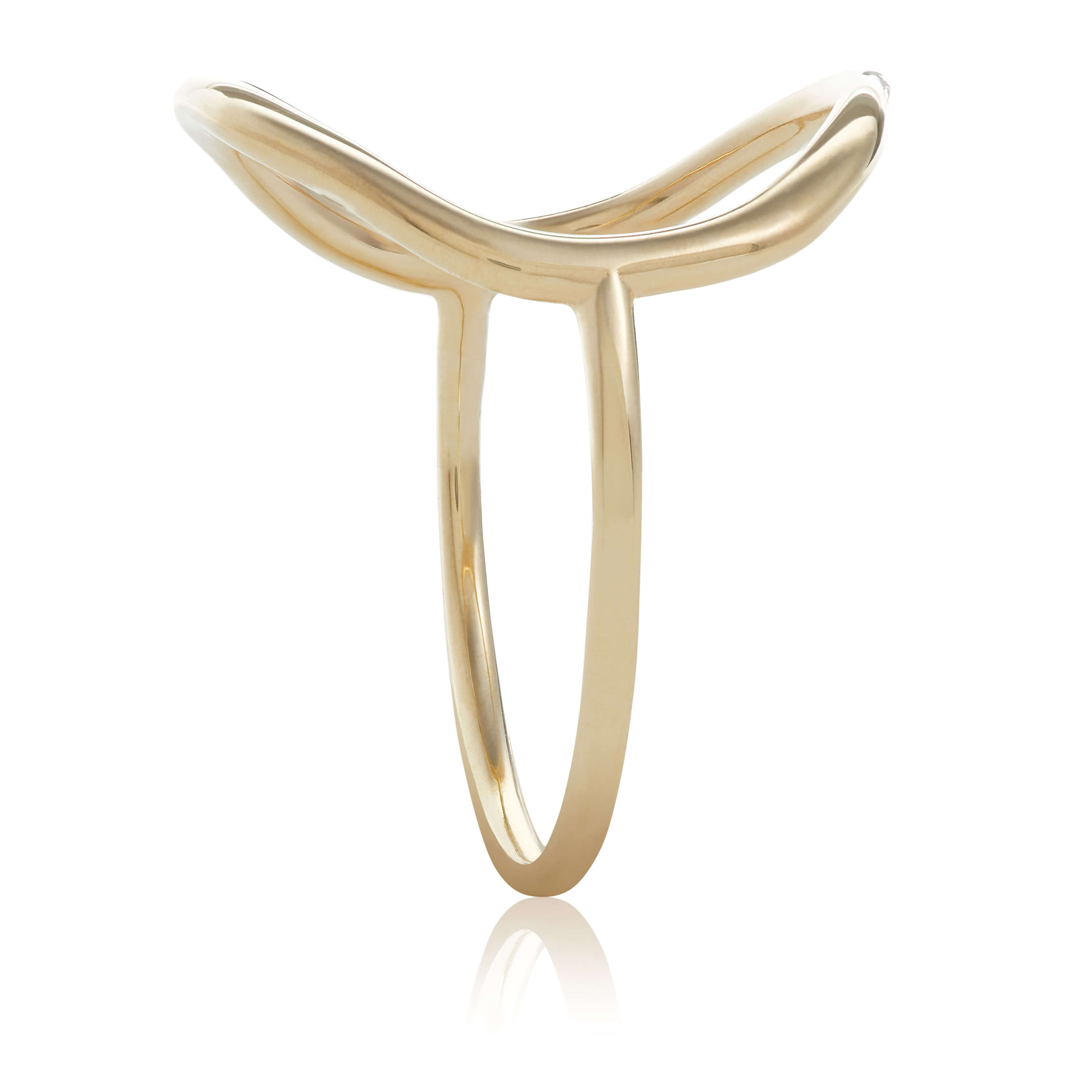 Smooth Open Circle Ring 14K