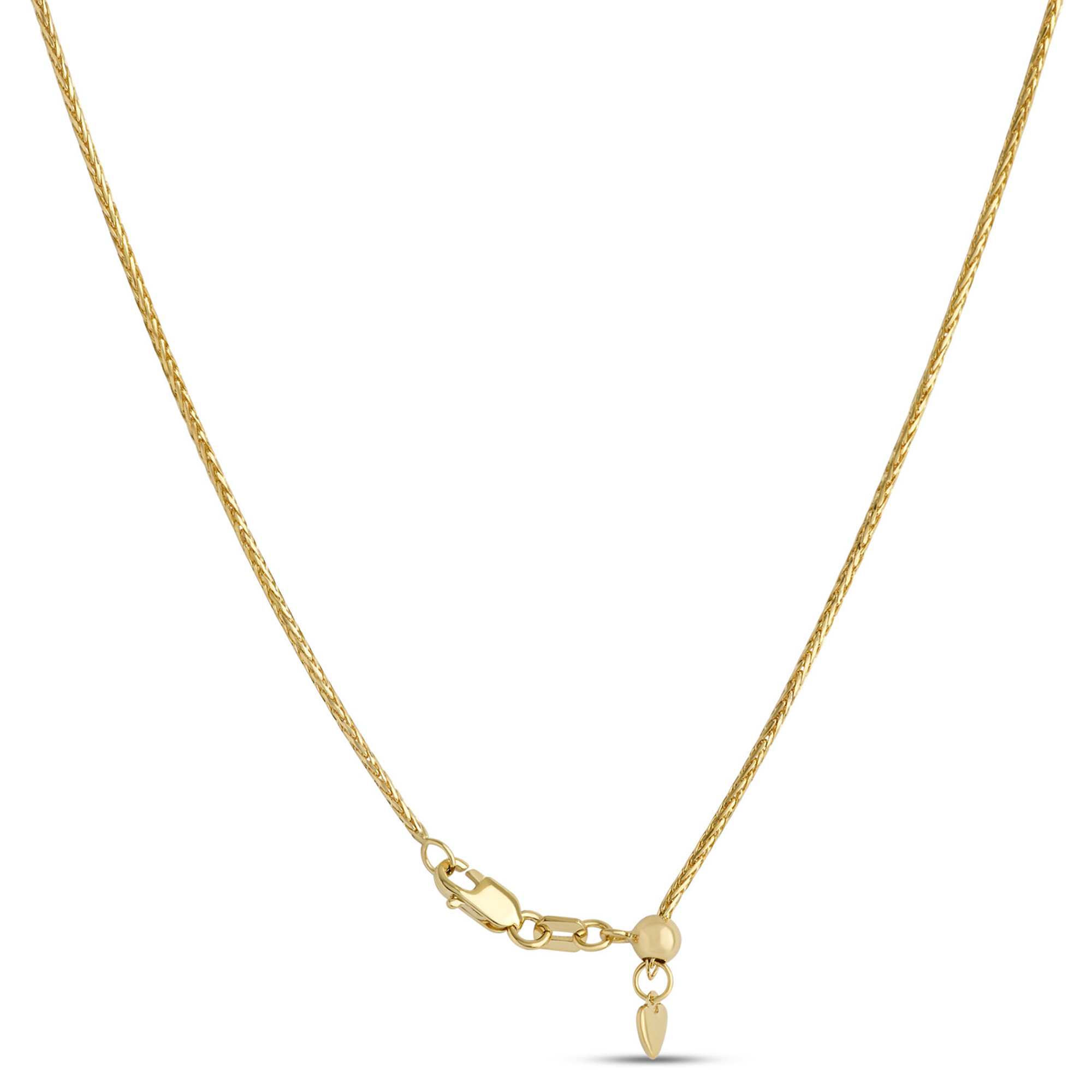 22-Inch Sliding Adjustable Gold Neck Chain, 14K Yellow Gold
