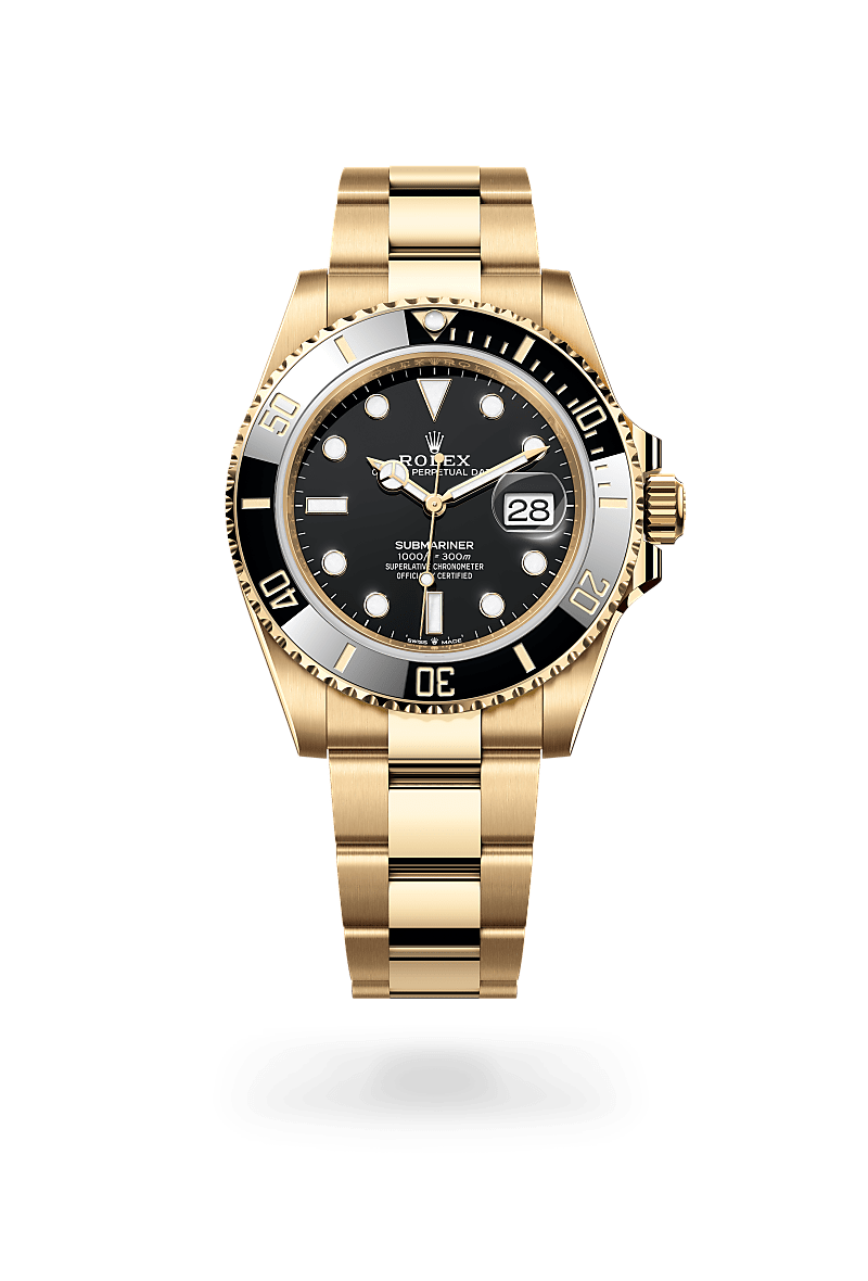 rolex submariner in 18 ct yellow gold, m126618ln-0002 - ben bridge