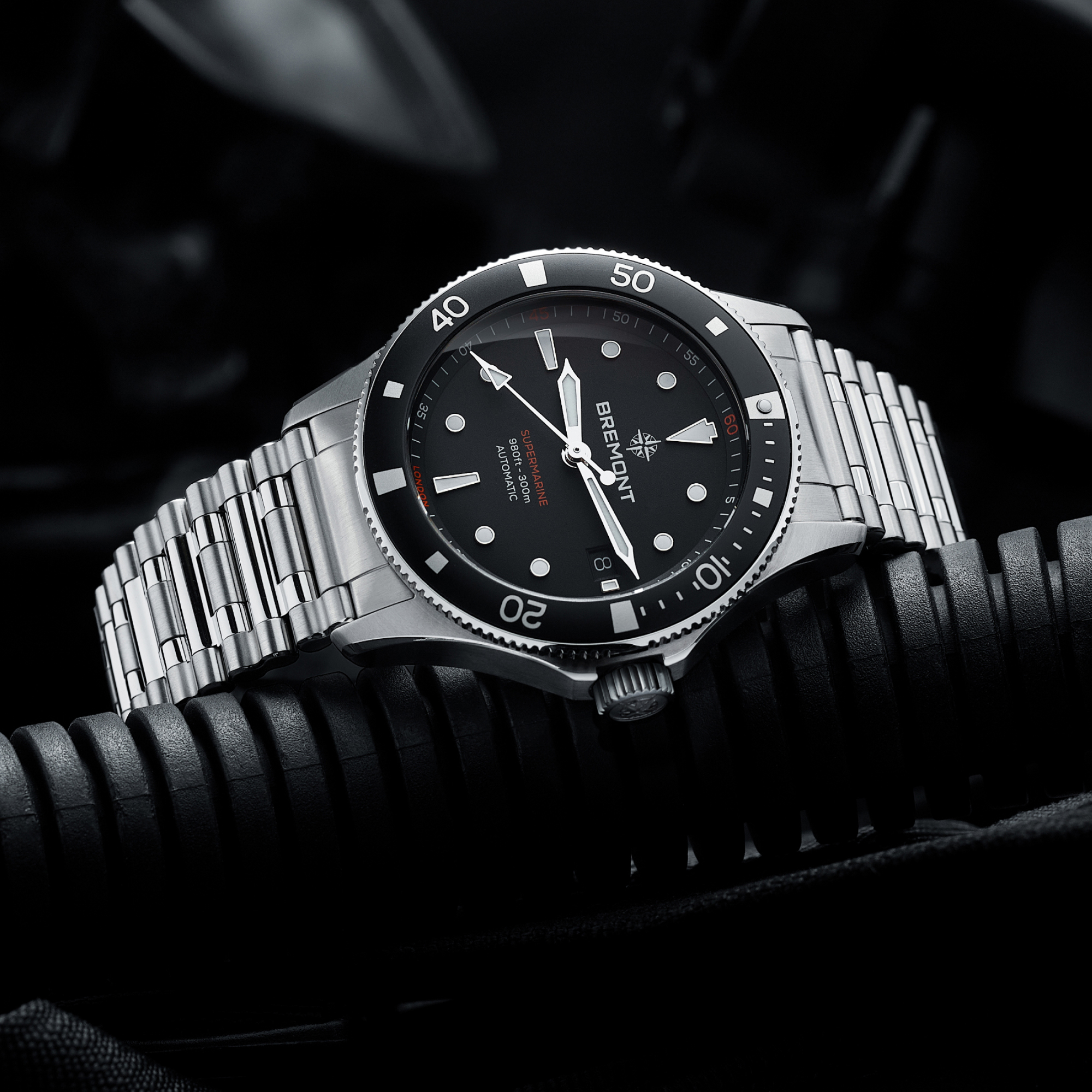 Bremont Supermarine 300M Date Black Dial Watch, 40mm