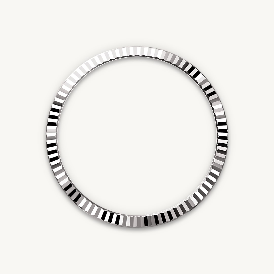 rolex datejust in white rolesor - combination of oystersteel and white gold, m126234-0051 - fluted bezel - ben bridge