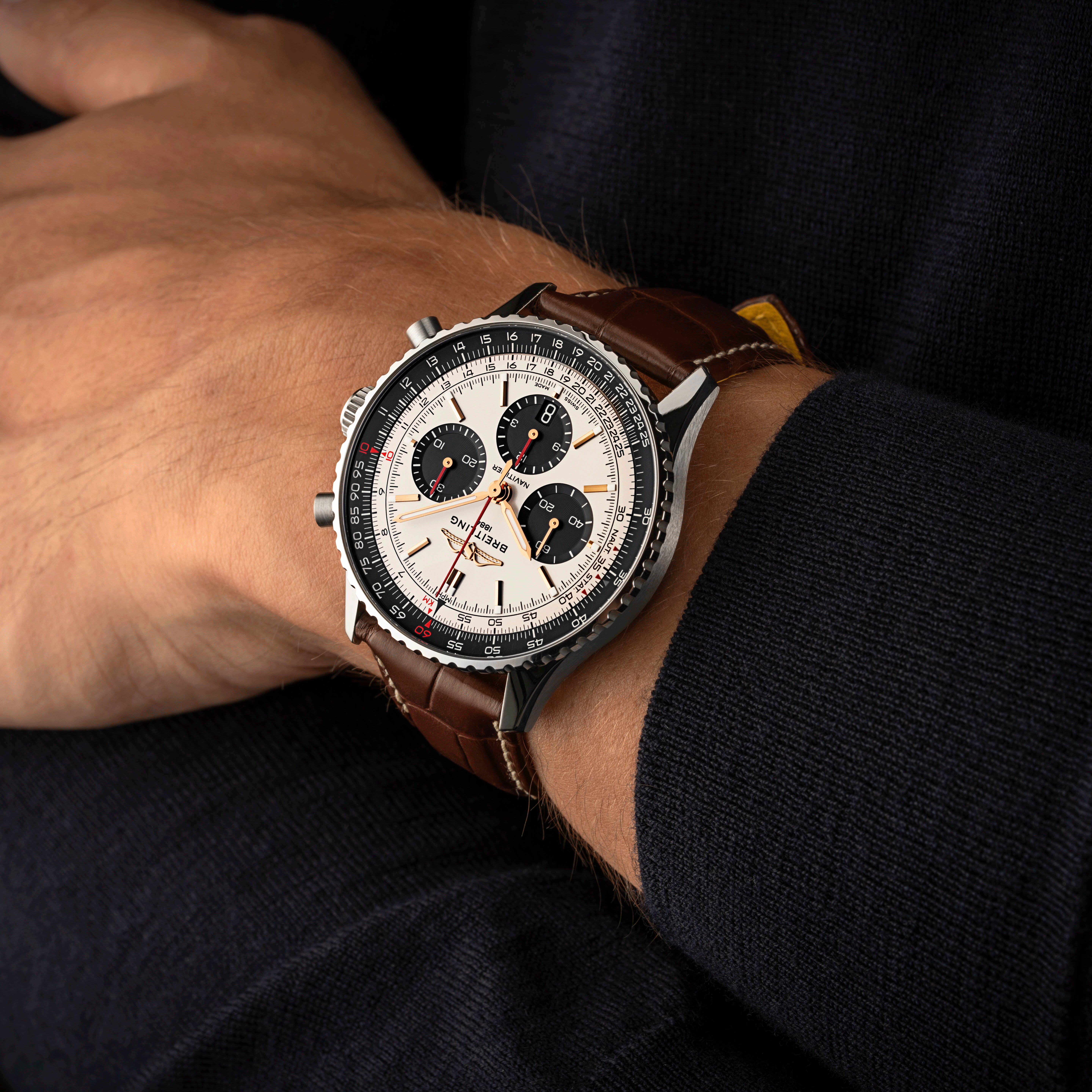 Breitling Navitimer B01 Chronograph Silver Dial Watch, 43mm