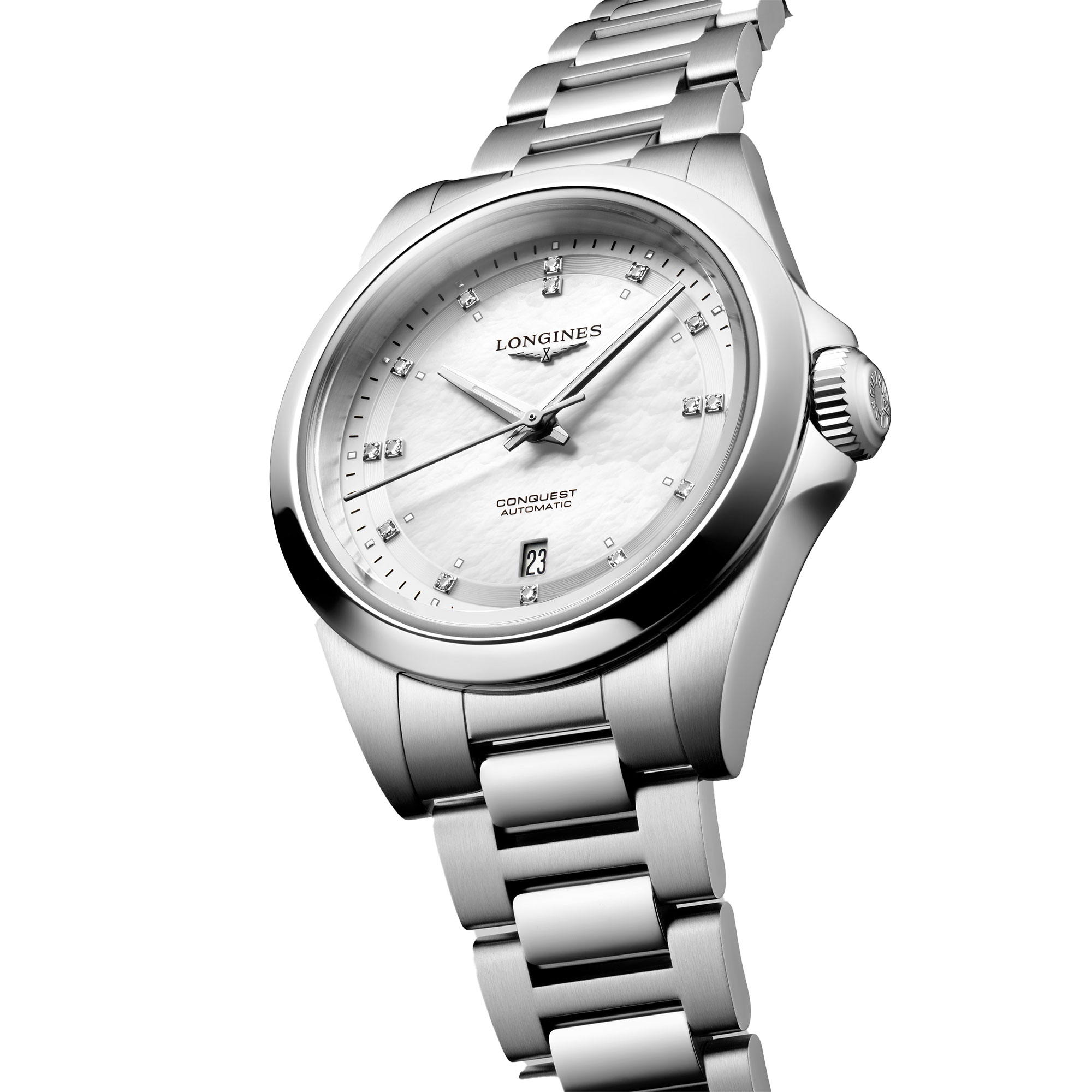 Longines Conquest Mother of Pearl Dial Watch, 30mm
