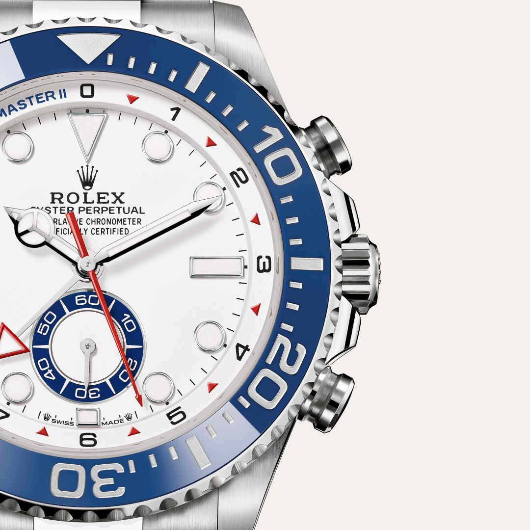 rolex yacht-master ii in oystersteel, m126680-0001 - watch dial - ben bridge