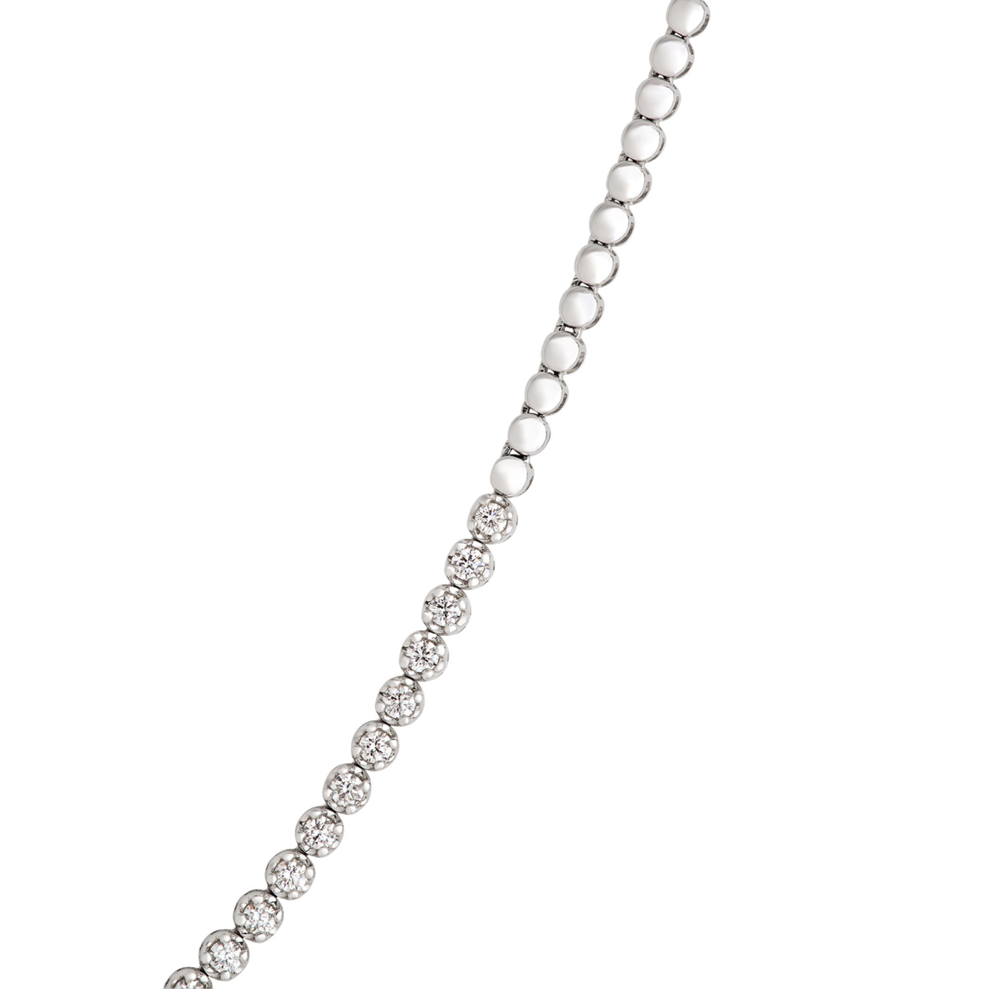 Classic Round Diamond Necklace, 2 Total Carat Weight, 14k White Gold