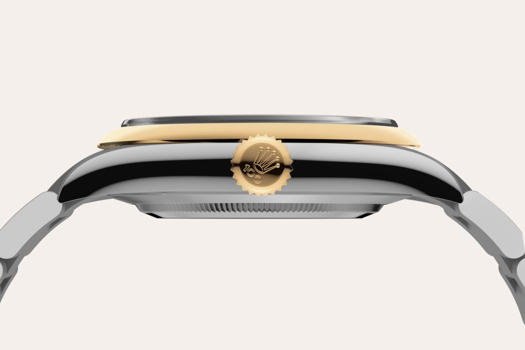 rolex oyster perpetual in yellow rolesor - combination of oystersteel and yellow gold, m134303-0001 - yellow rolesor - ben bridge