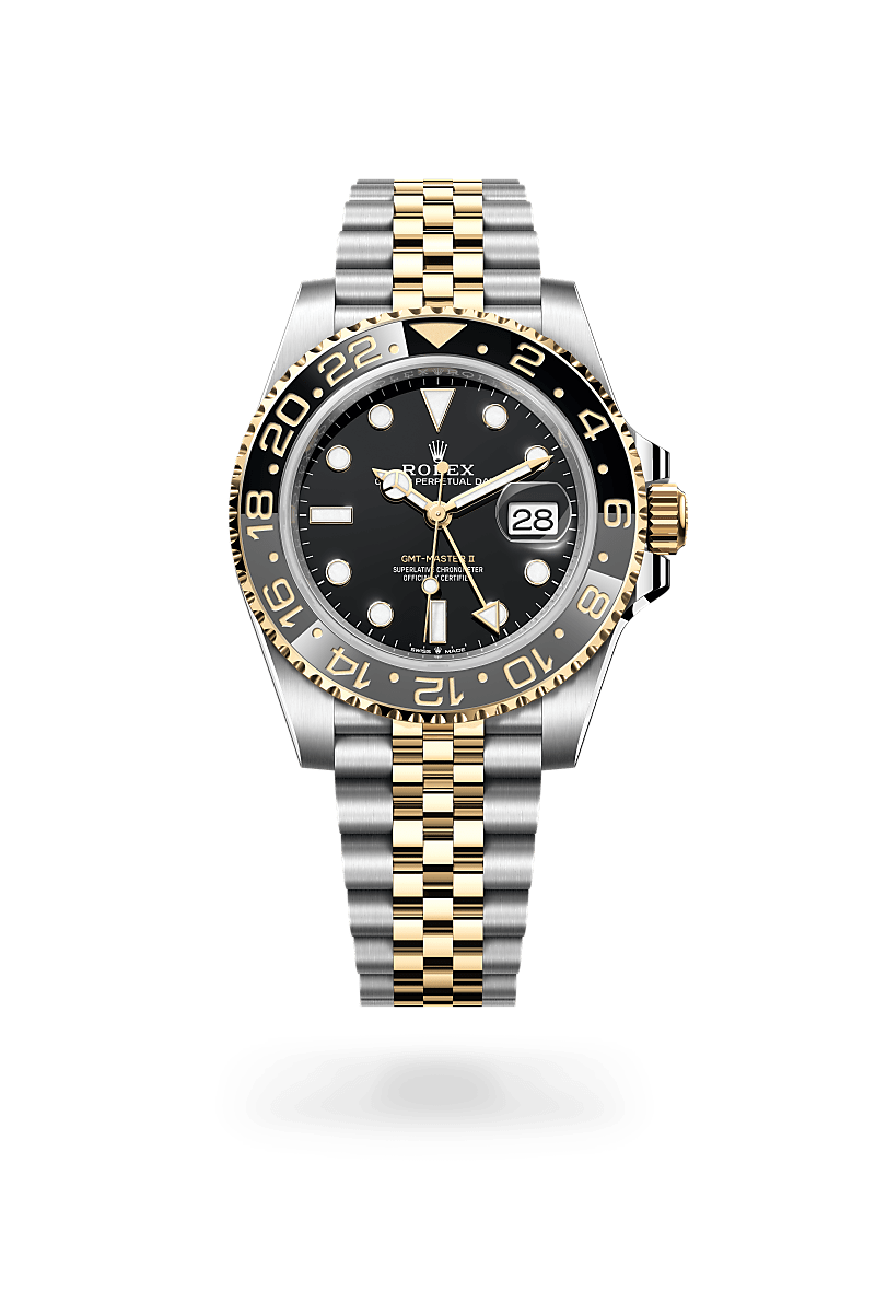rolex gmt-master ii in yellow rolesor - combination of oystersteel and yellow gold, m126713grnr-0001 - ben bridge