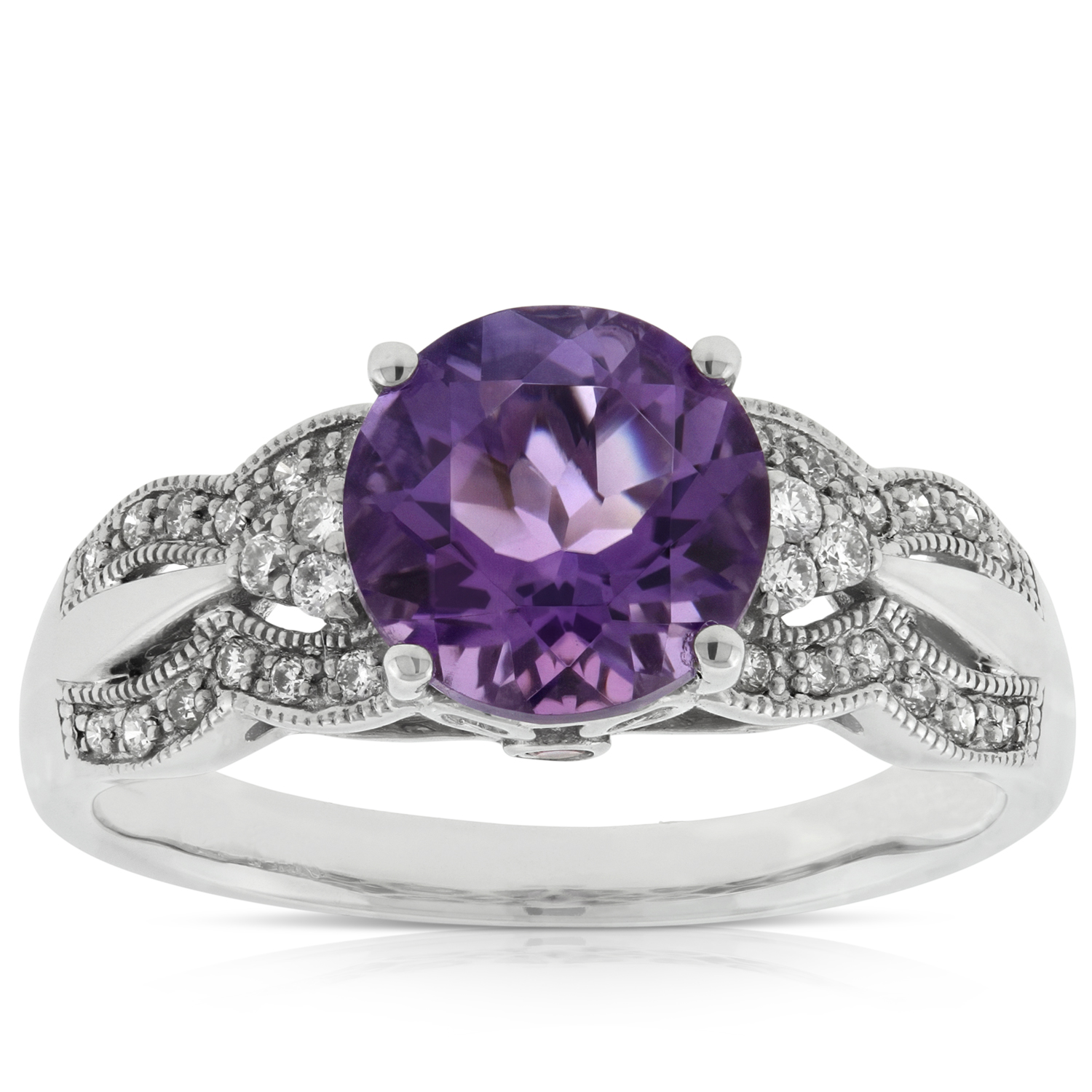 Amethyst, Diamond & Tourmaline Ring 14K | Ben Bridge Jeweler