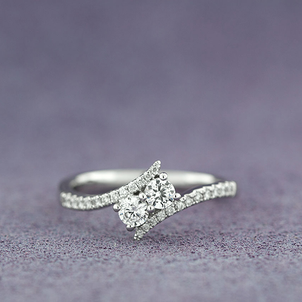 Ben Bridge Signature Diamond + Ever Us&trade; 2-Stone Diamond Ring 18K