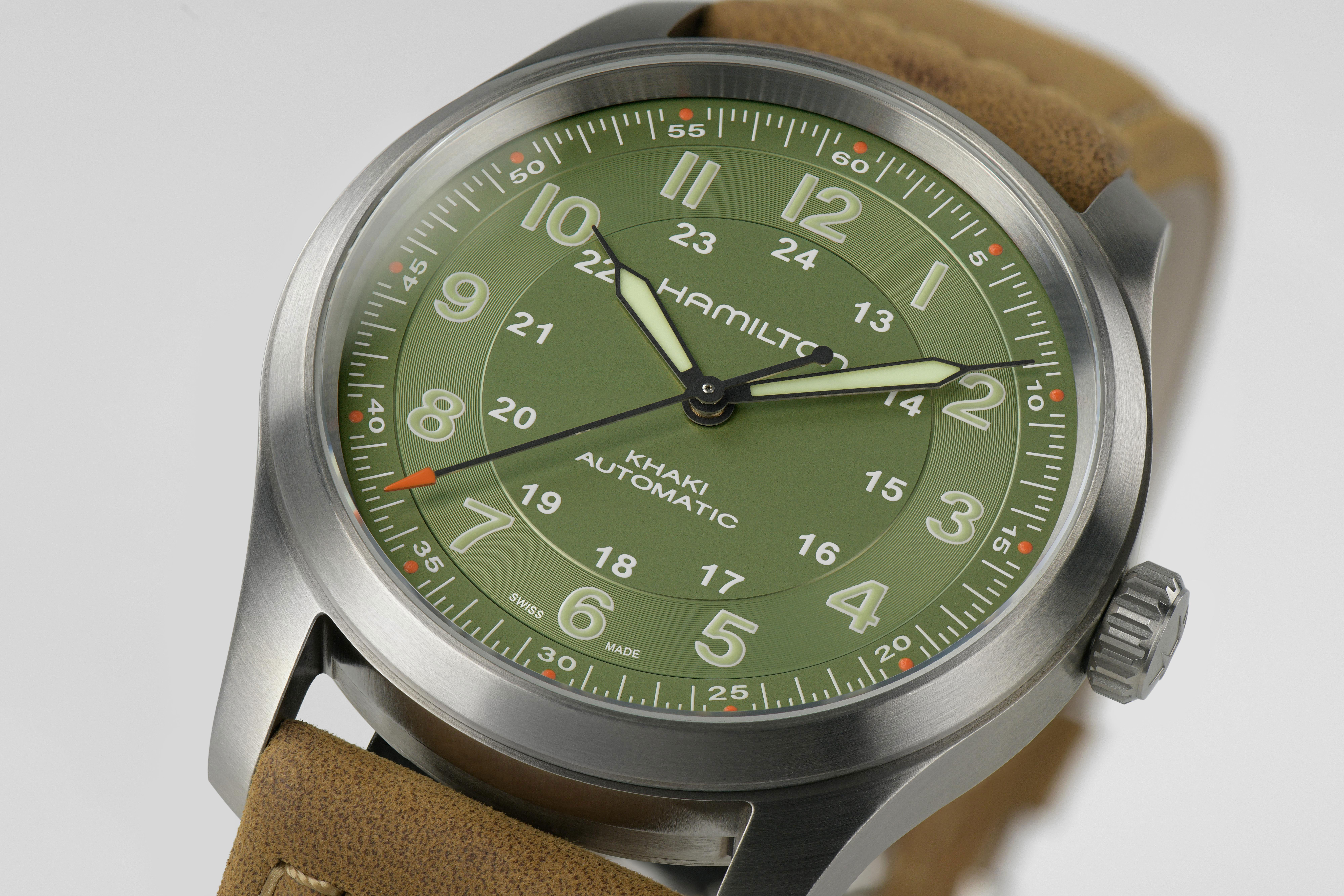 Hamilton Khaki Field Titanium Auto Green Dial Watch, 38mm