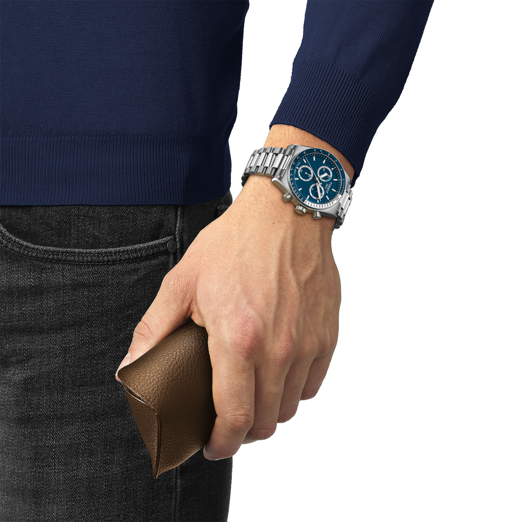 TISSOT PR516 Blue Dial Watch, 40mm