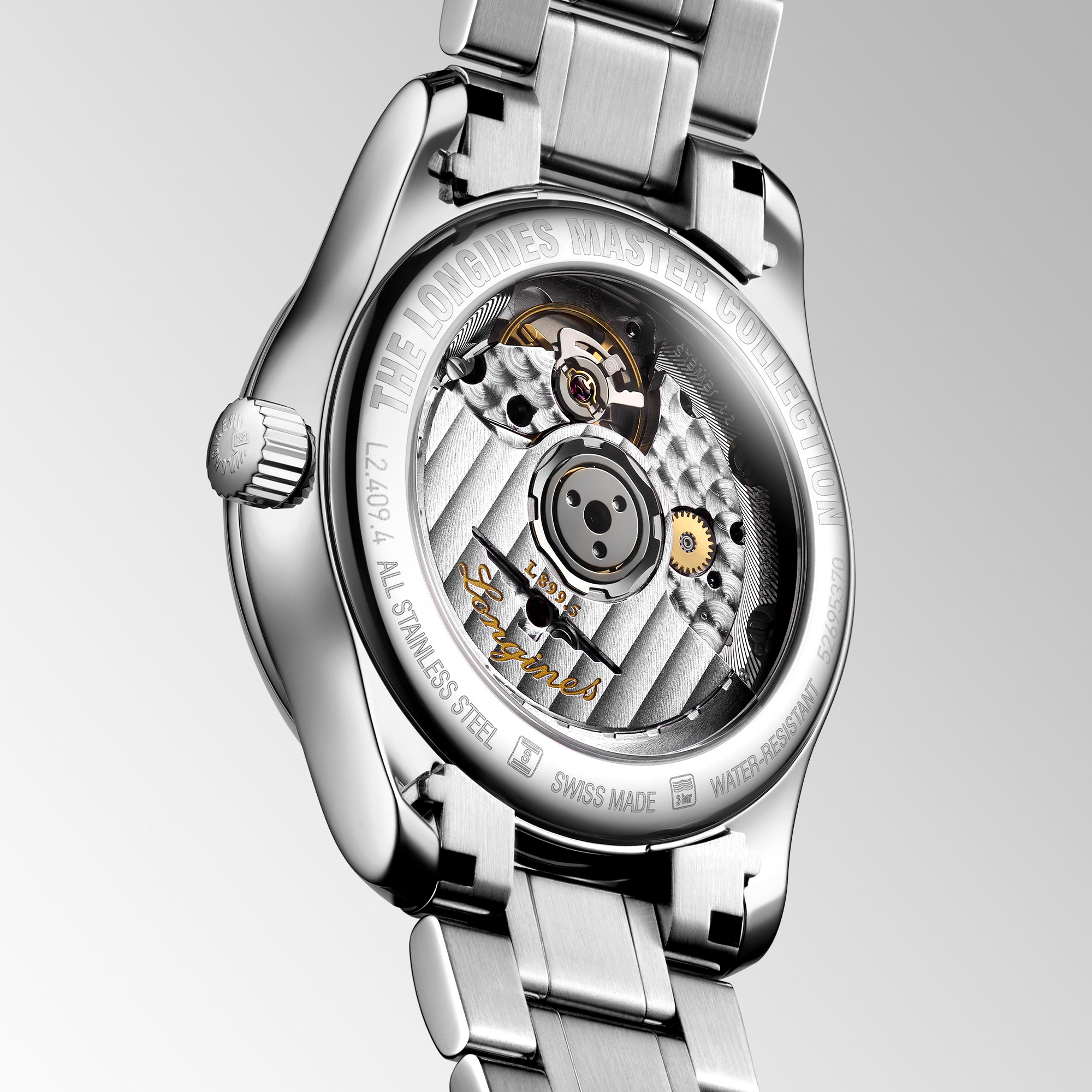 Longines Master Collection Moonphase White Dial Watch, 34mm