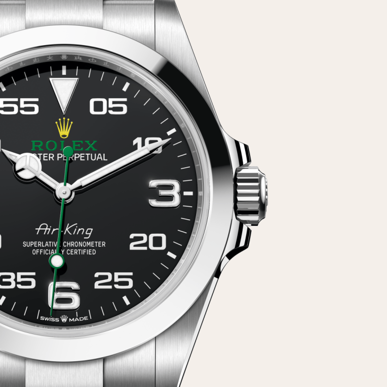rolex air-king in oystersteel, m126900-0001 - watch dial - ben bridge