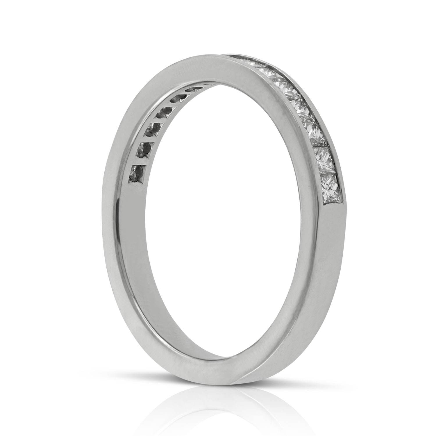 Princess Cut Diamond Band in Platinum