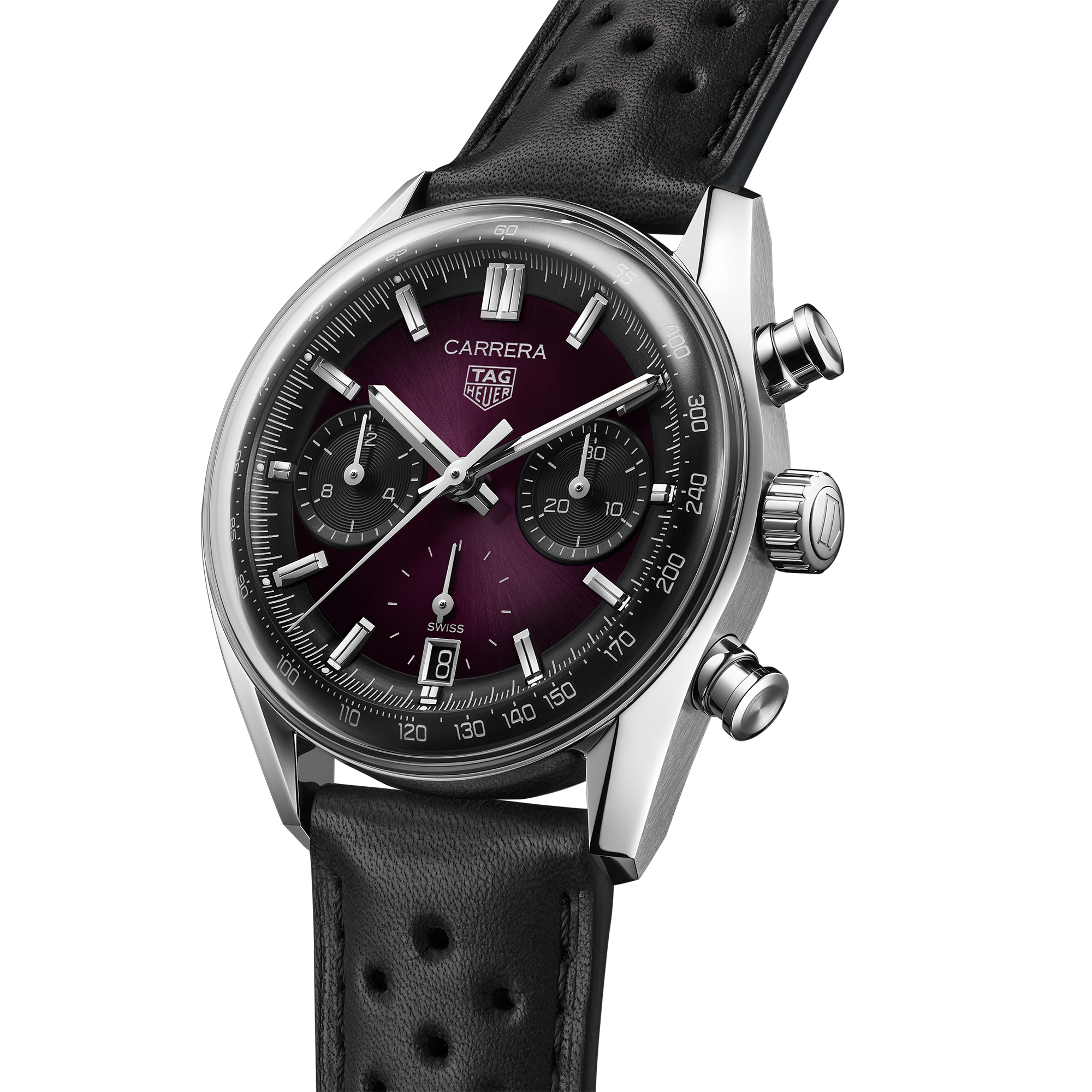 TAG Heuer Carrera Chronograph Purple Dial Watch, 39mm