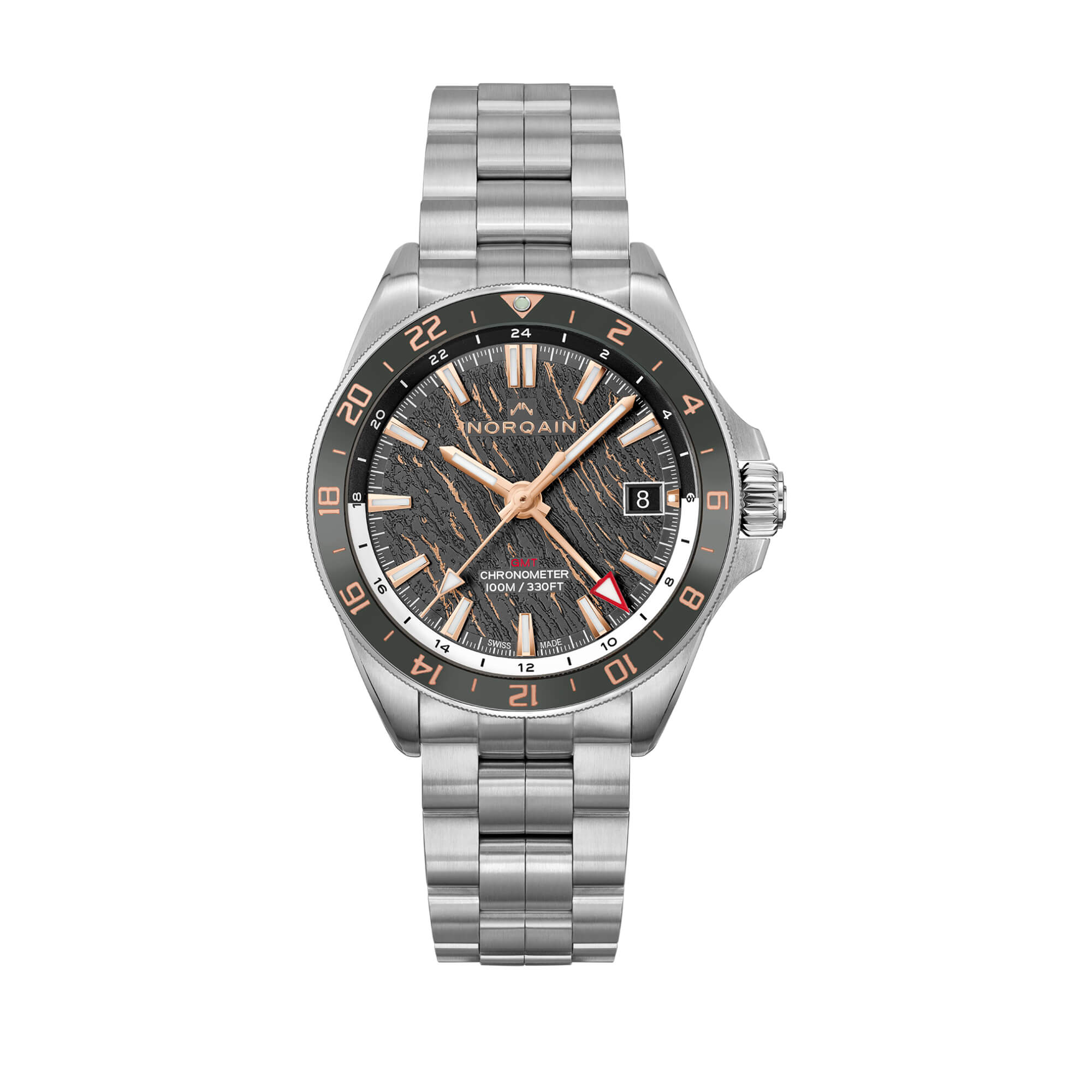 NORQAIN Neverest GMT Anthracite Dial Watch, 41mm