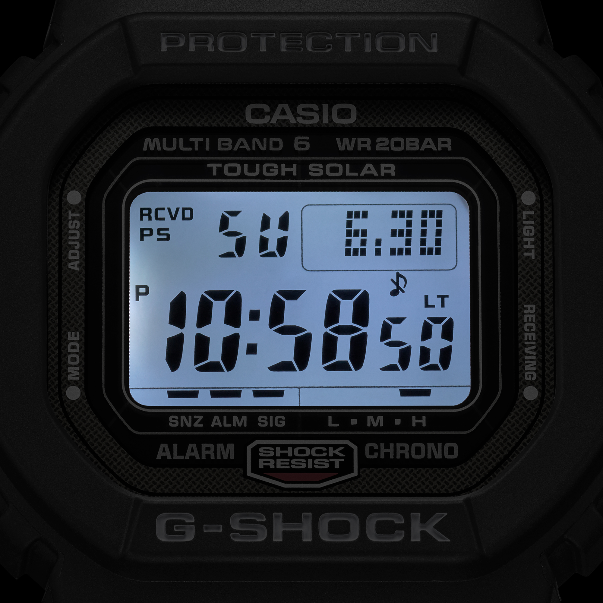 G-Shock 5600 Series Digital Gray Dial Watch, 48.9mm x 42.8mm