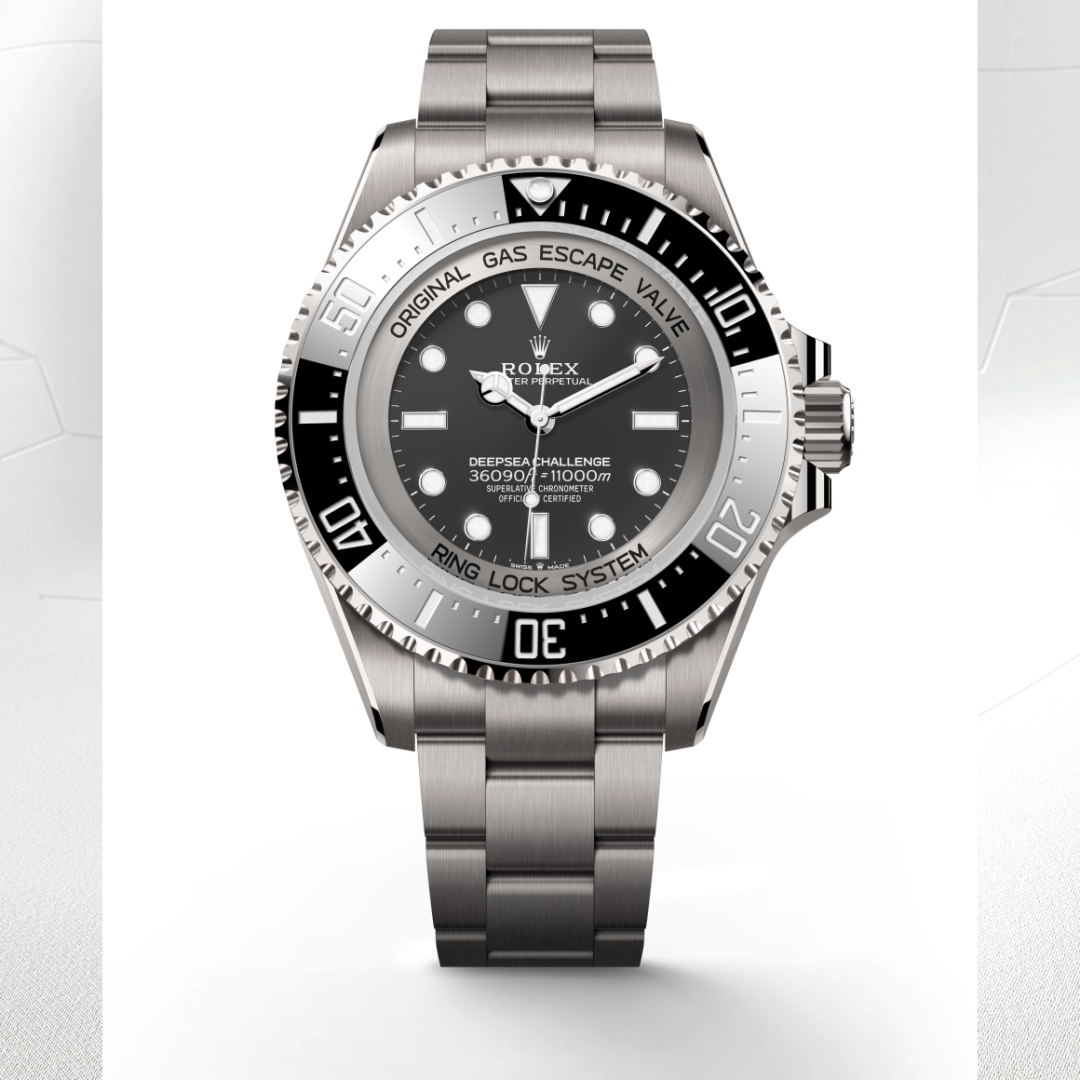 rolex deepsea in rlx titanium, m126067-0002 - watch with background color - ben bridge