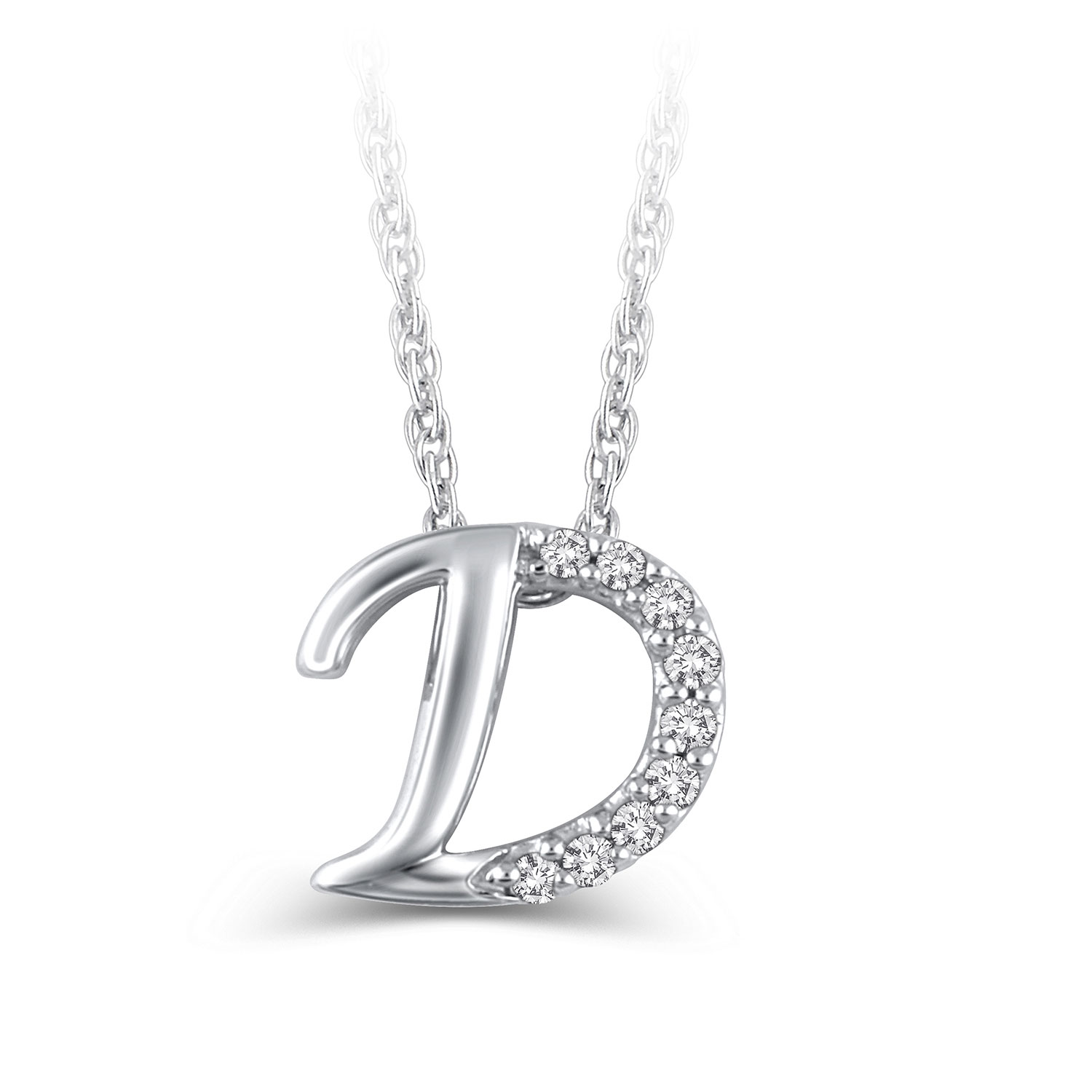 Diamond "D" Initial Pendant 14K Ben Bridge Jeweler