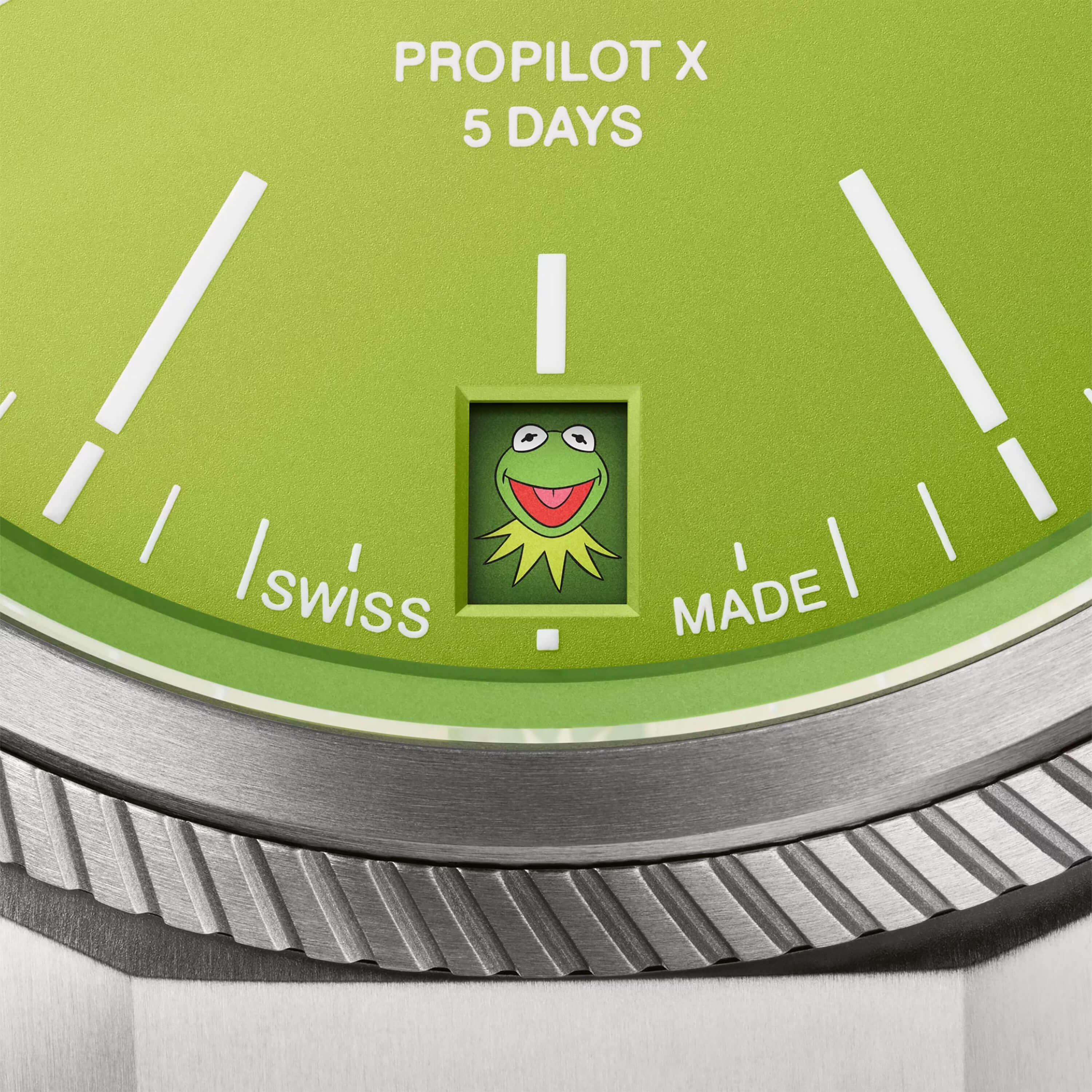 Oris PROPILOT X Kermit Edition Watch Steel Case Green Dial, 39mm