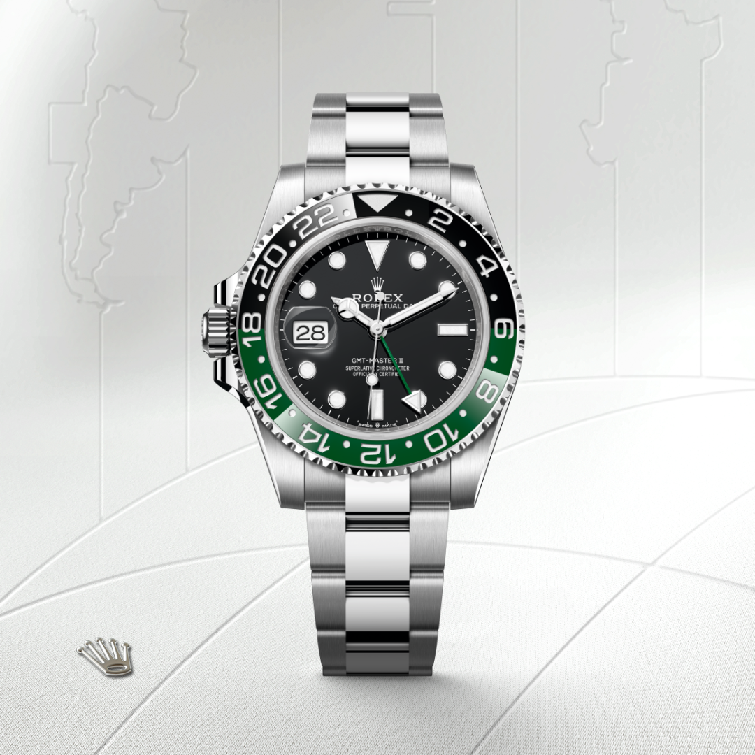 rolex gmt-master ii in oystersteel, m126720vtnr-0001 - watch with background color - ben bridge