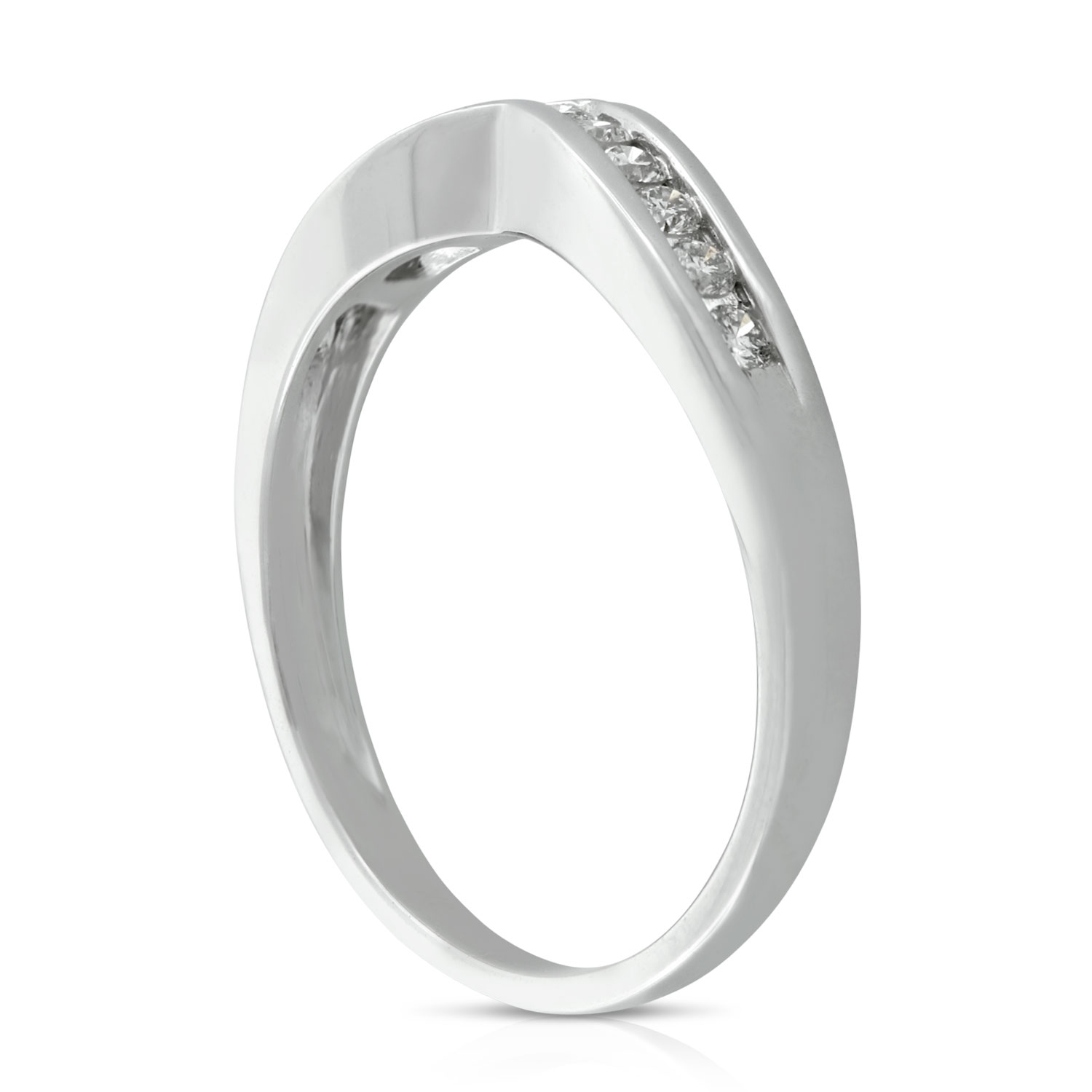 Diamond Contour Band 14K
