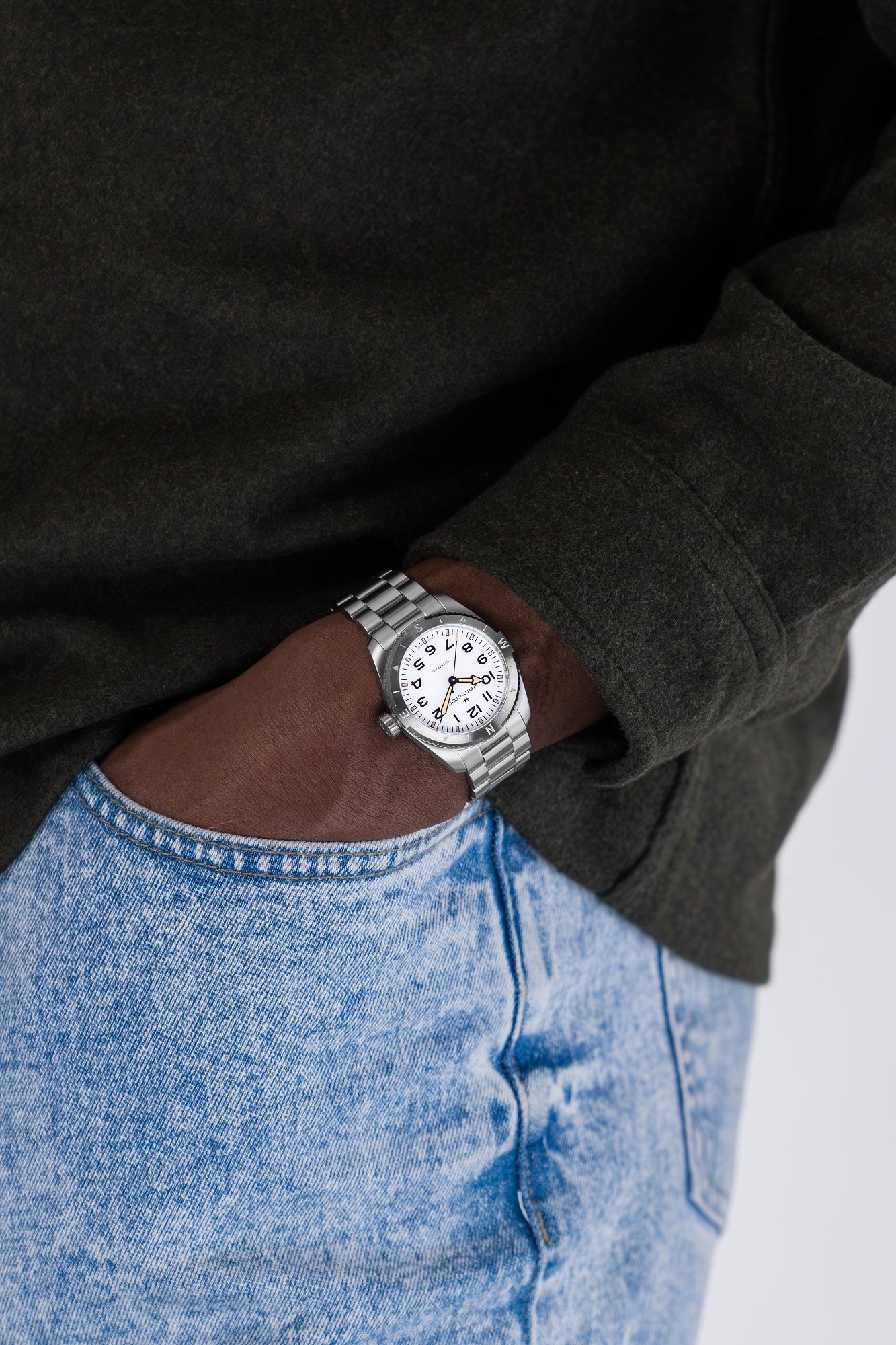 Hamilton Khaki Field Expedition Auto Watch White Dial, 37mm