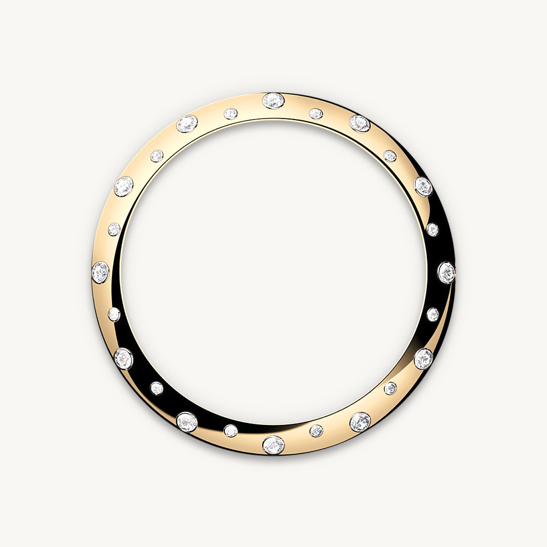 rolex datejust in yellow rolesor - combination of oystersteel and yellow gold, m278343rbr-0015 - diamond-set bezel - ben bridge