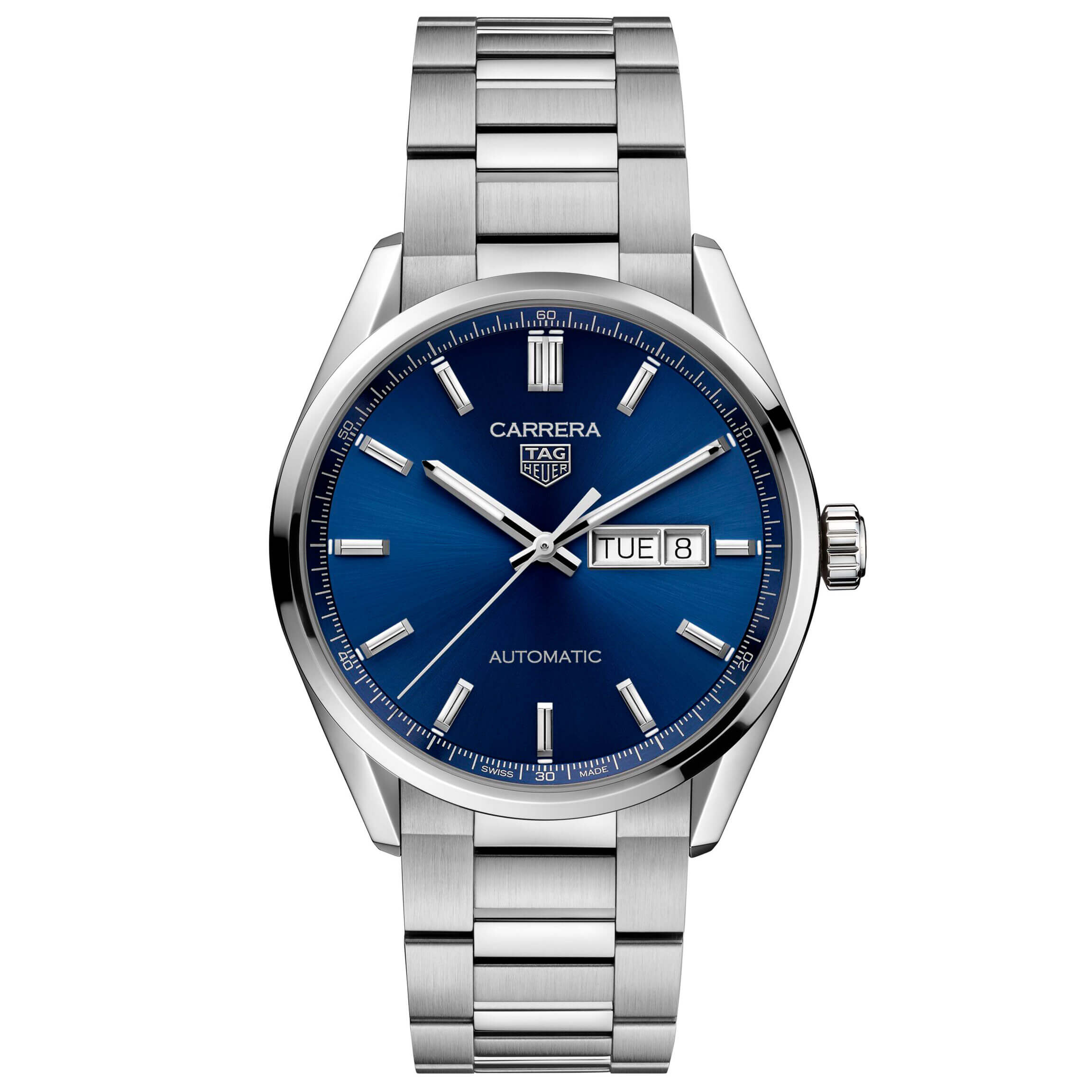 TAG Heuer Carrera Calibre 5 Auto Blue Steel Watch, 41mm - WBN2012.BA0640 |  Ben Bridge Jeweler