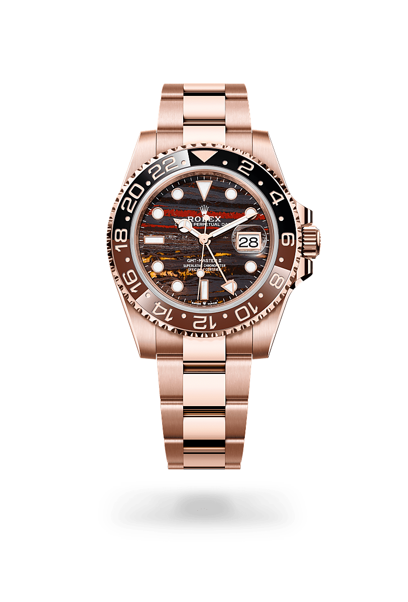 rolex gmt-master ii in 18 ct everose gold, m126715chnr-0002 - ben bridge