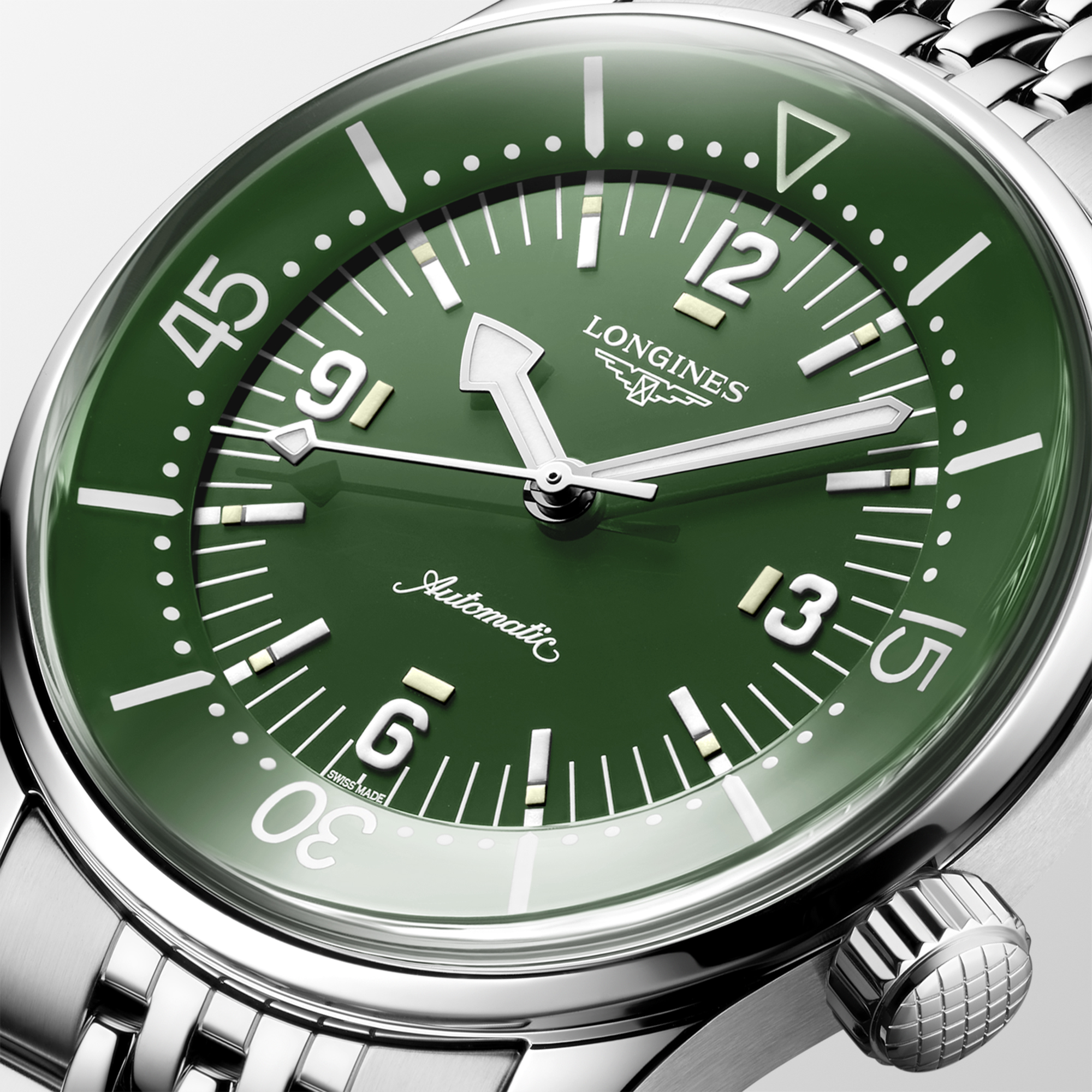 Longines Legend Diver Green Dial Watch, 39mm