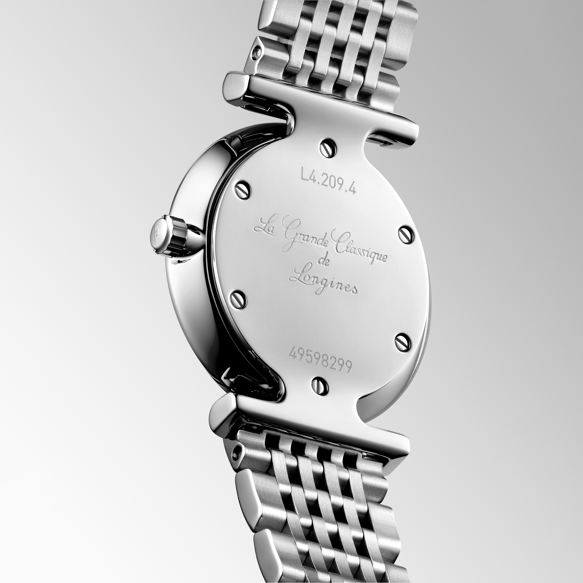 Grand Longines Minimalist Silver Dress Watch with White Mother-of-Pearl Dial Longines Elegant Collection 30mm Ladies Watch Mother Of  main image 2