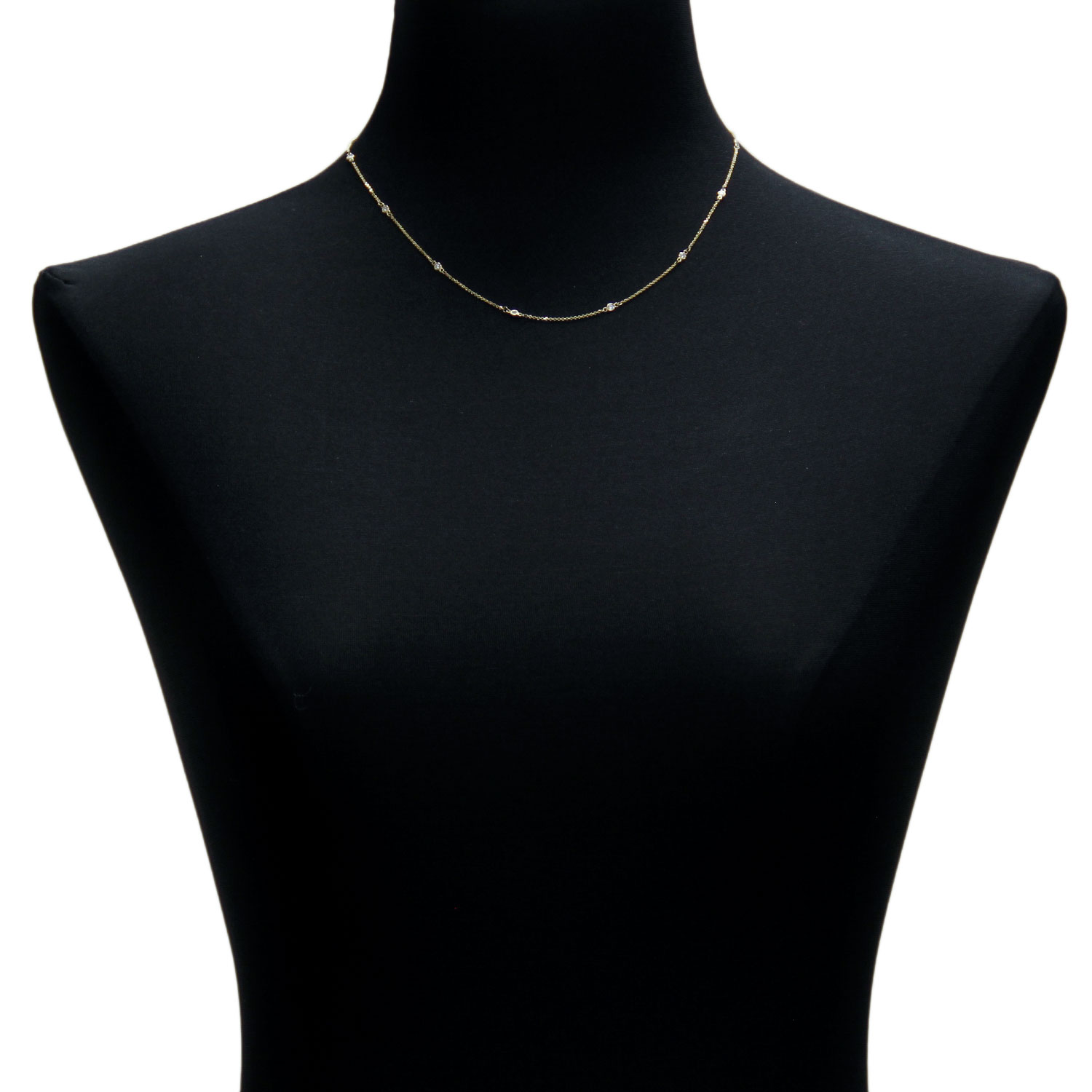 Diamond Station Necklace 14K, 1/3 ctw.