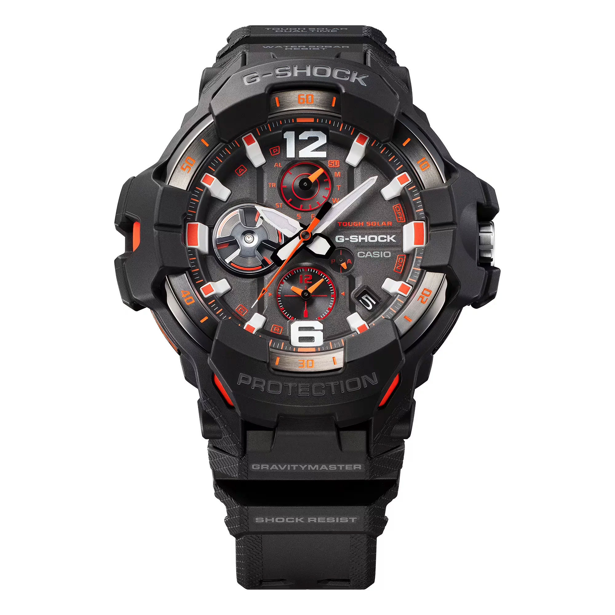 G-Shock GRB300-1A4 Gravity Master Black Orange Bluetooth Pilot