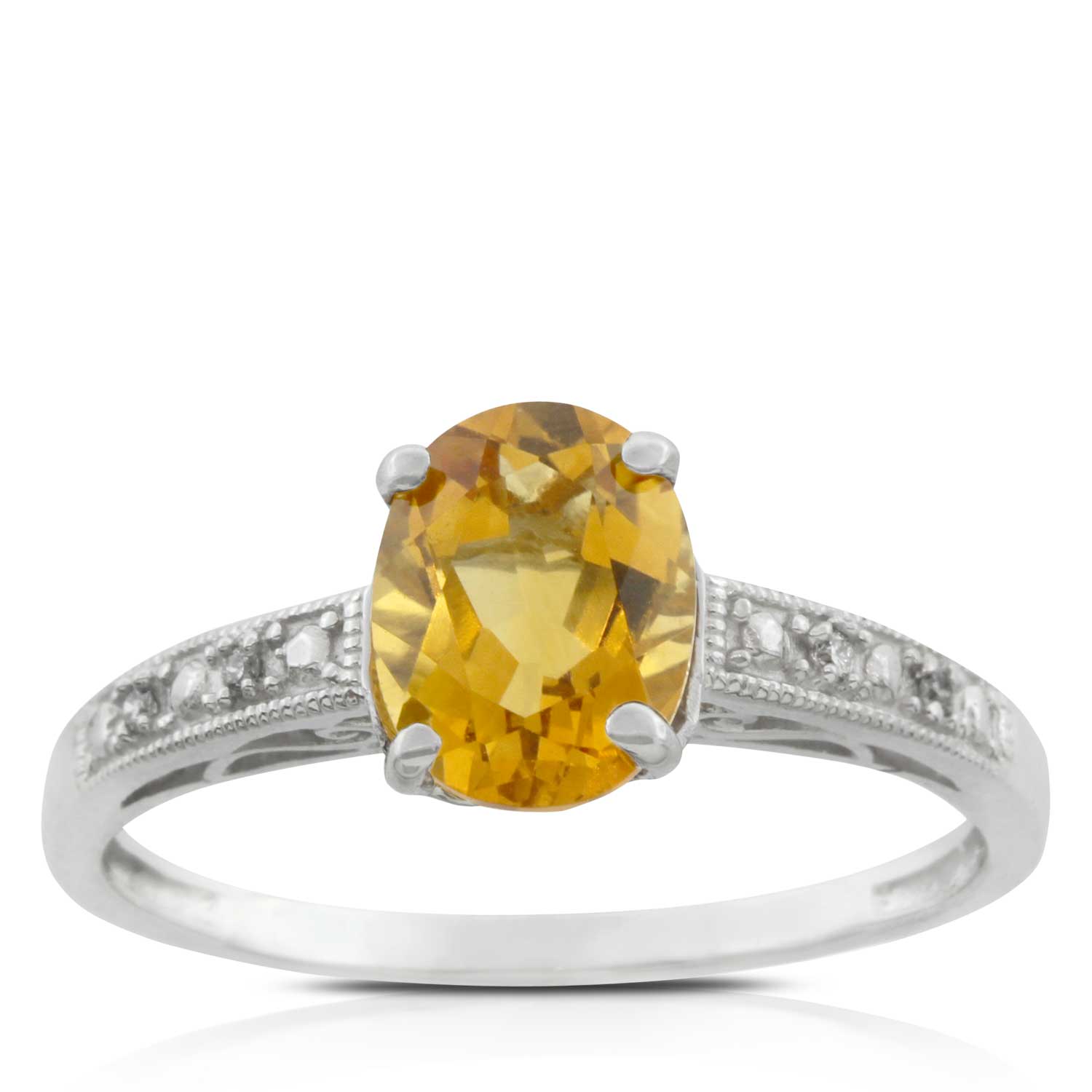 Citrine & Diamond Ring 14K | Ben Bridge Jeweler