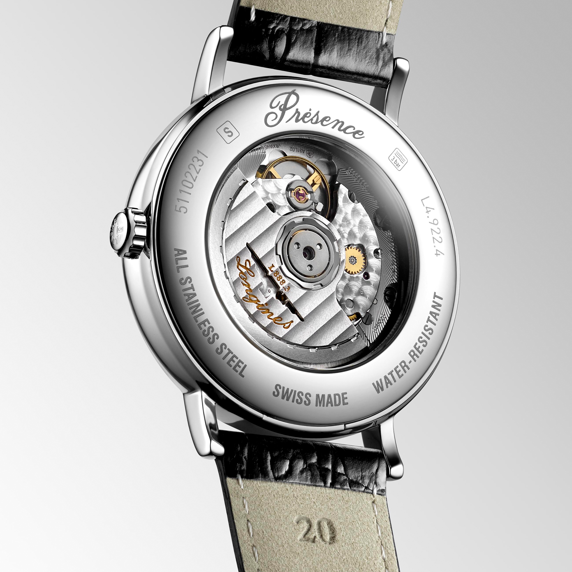 Longines Presence Watch White Dial, 40 mm