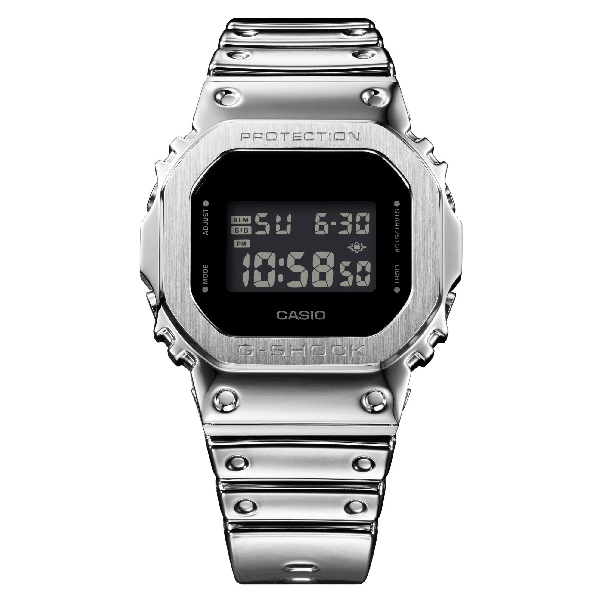 G-Shock G-Steel 5600 Series Black Digital Dial Watch, 43.2mm x 49.6mm