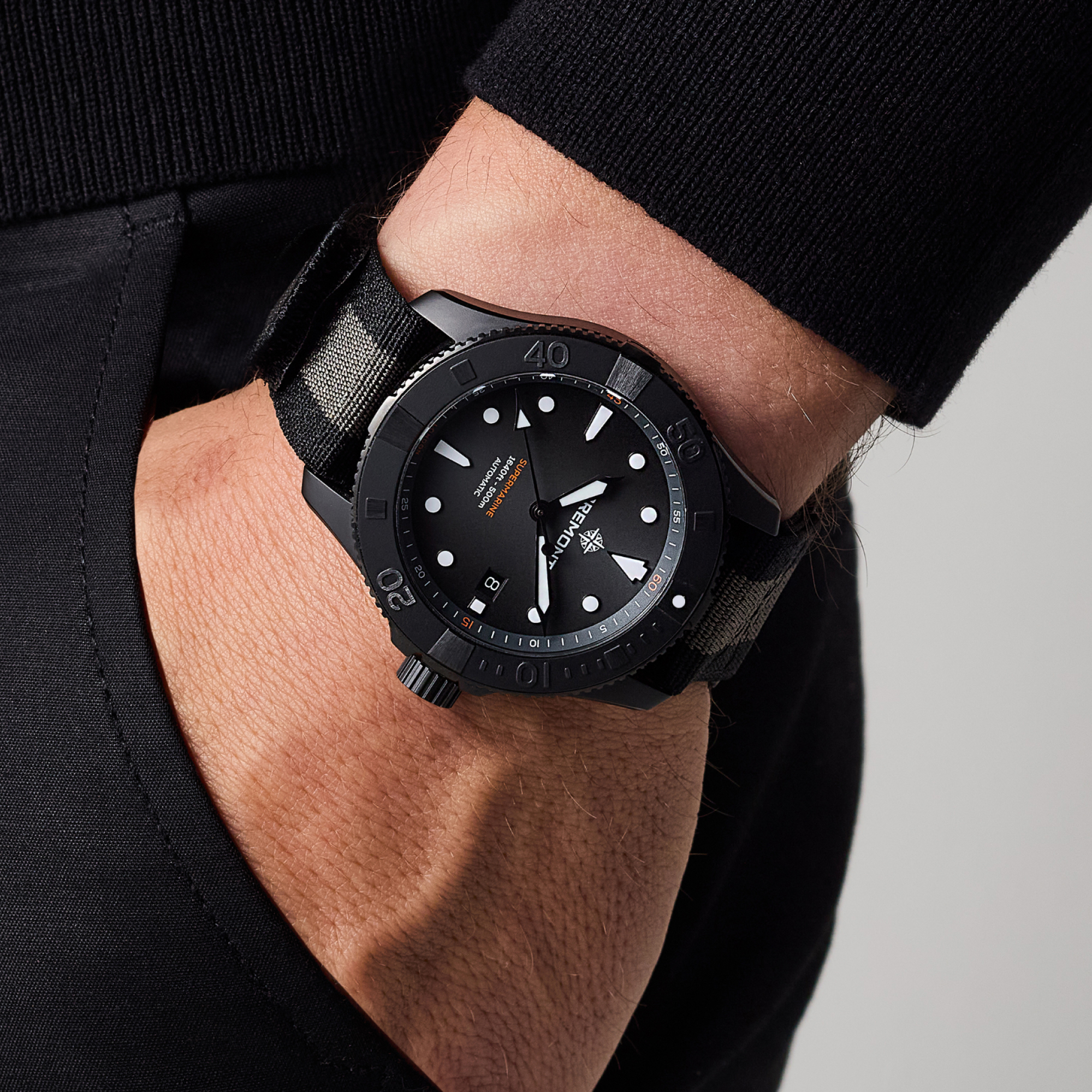 Bremont Supermarine Full Ceramic Tactical Black Dial Watch, 43mm