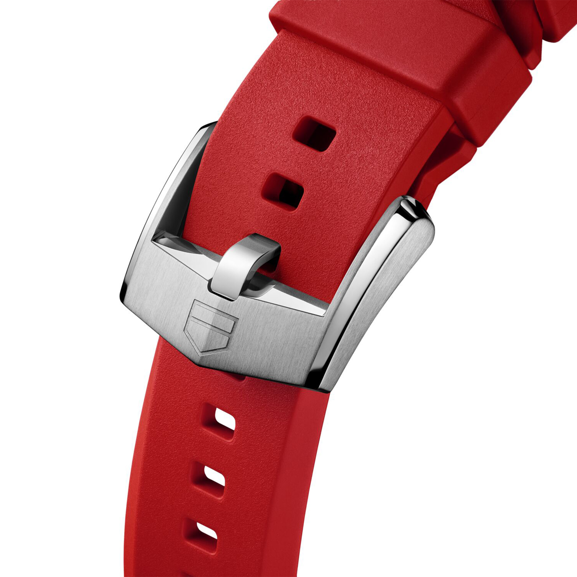 TAG Heuer Calibre E5 Red Rubber Strap, 40mm